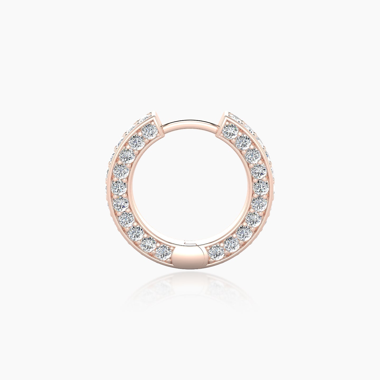 Damia | 18k Rose Gold 8 mm Diamond Nose Ring Piercing