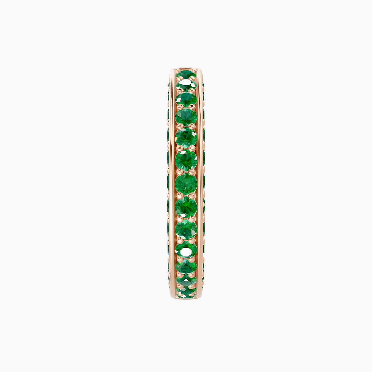 Damia | 18k Rose Gold 9.5 mm Emerald Hoop Piercing