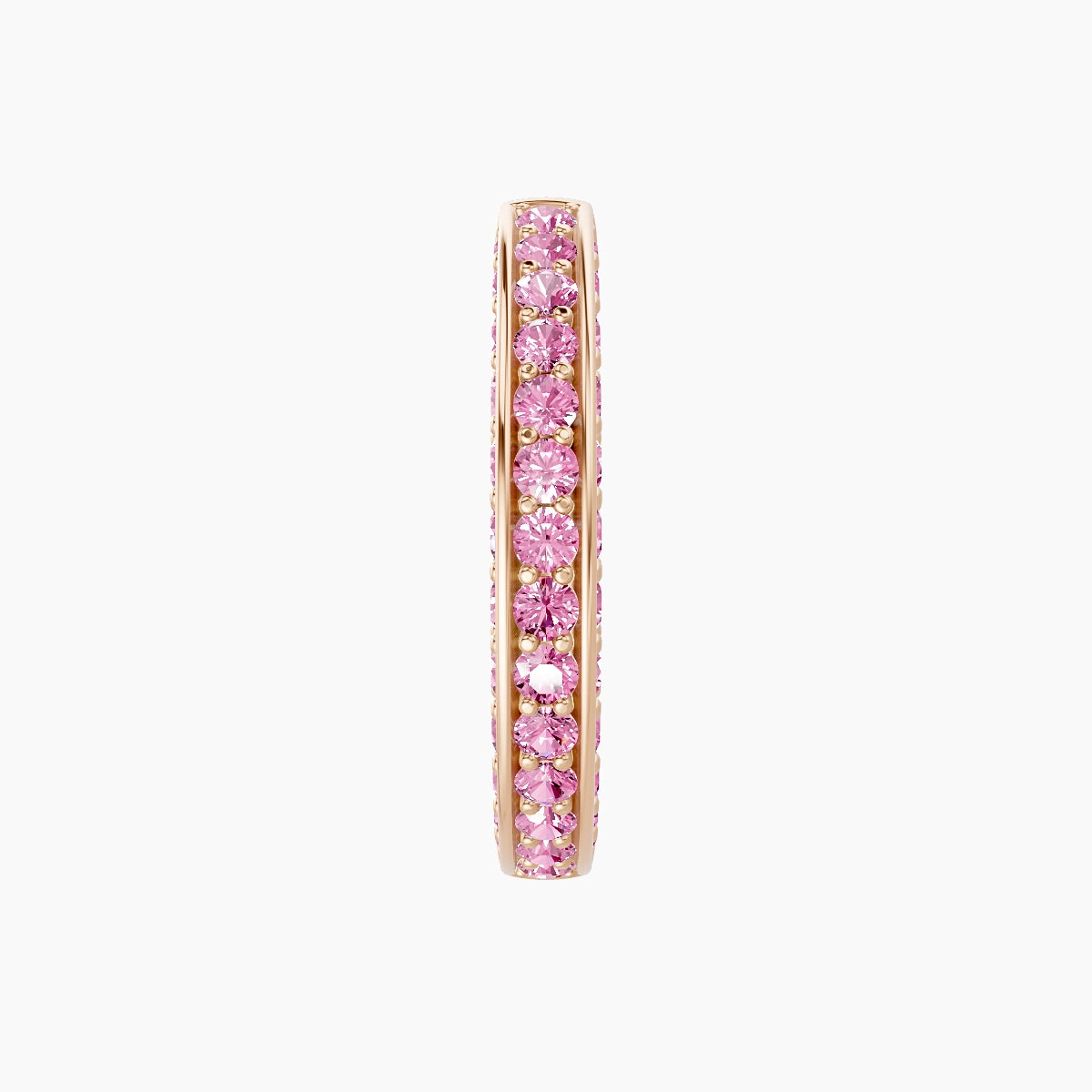 Damia | 18k Rose Gold 9.5 mm Pink Sapphire Hoop Piercing
