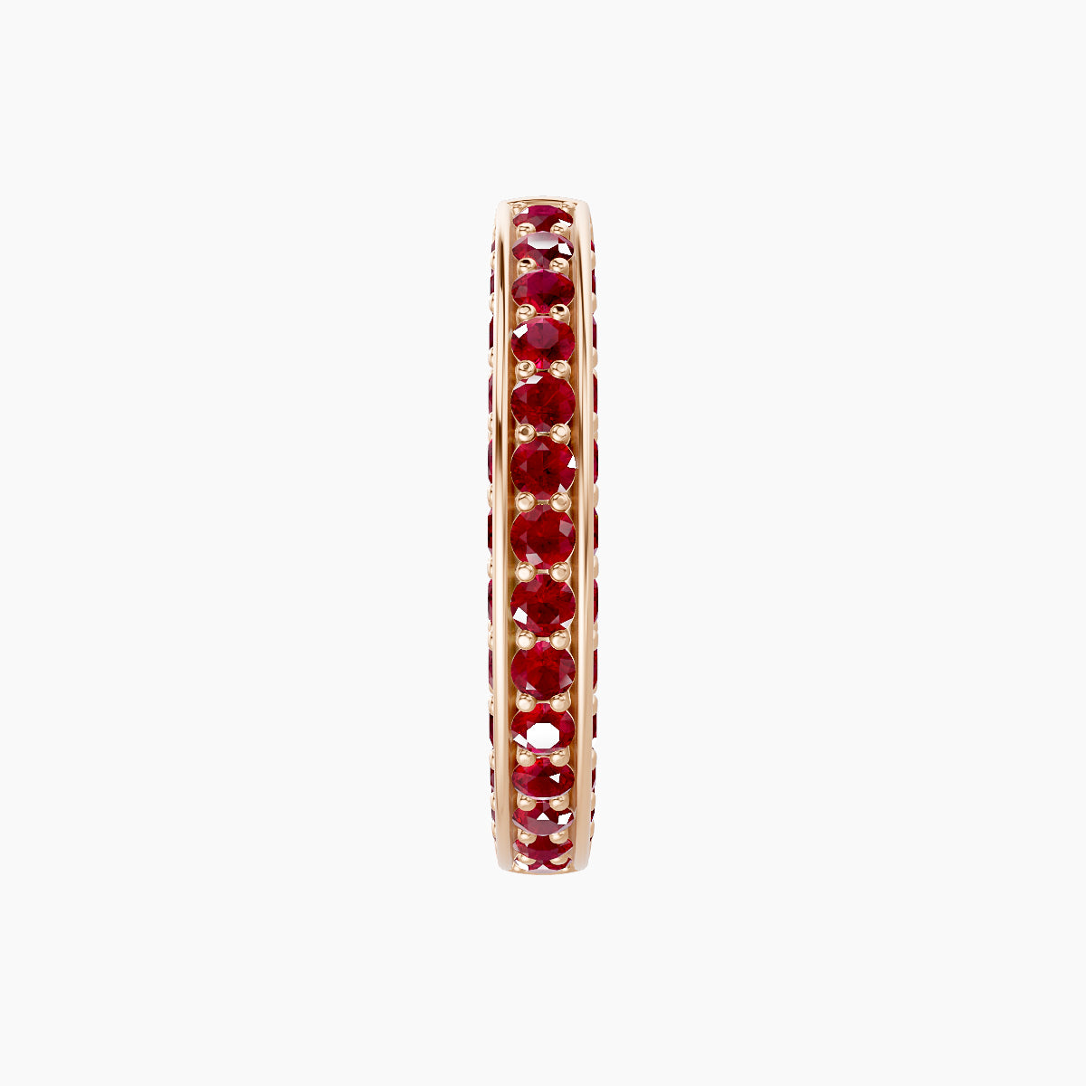 Damia | 18k Rose Gold 9.5 mm Ruby Hoop Piercing
