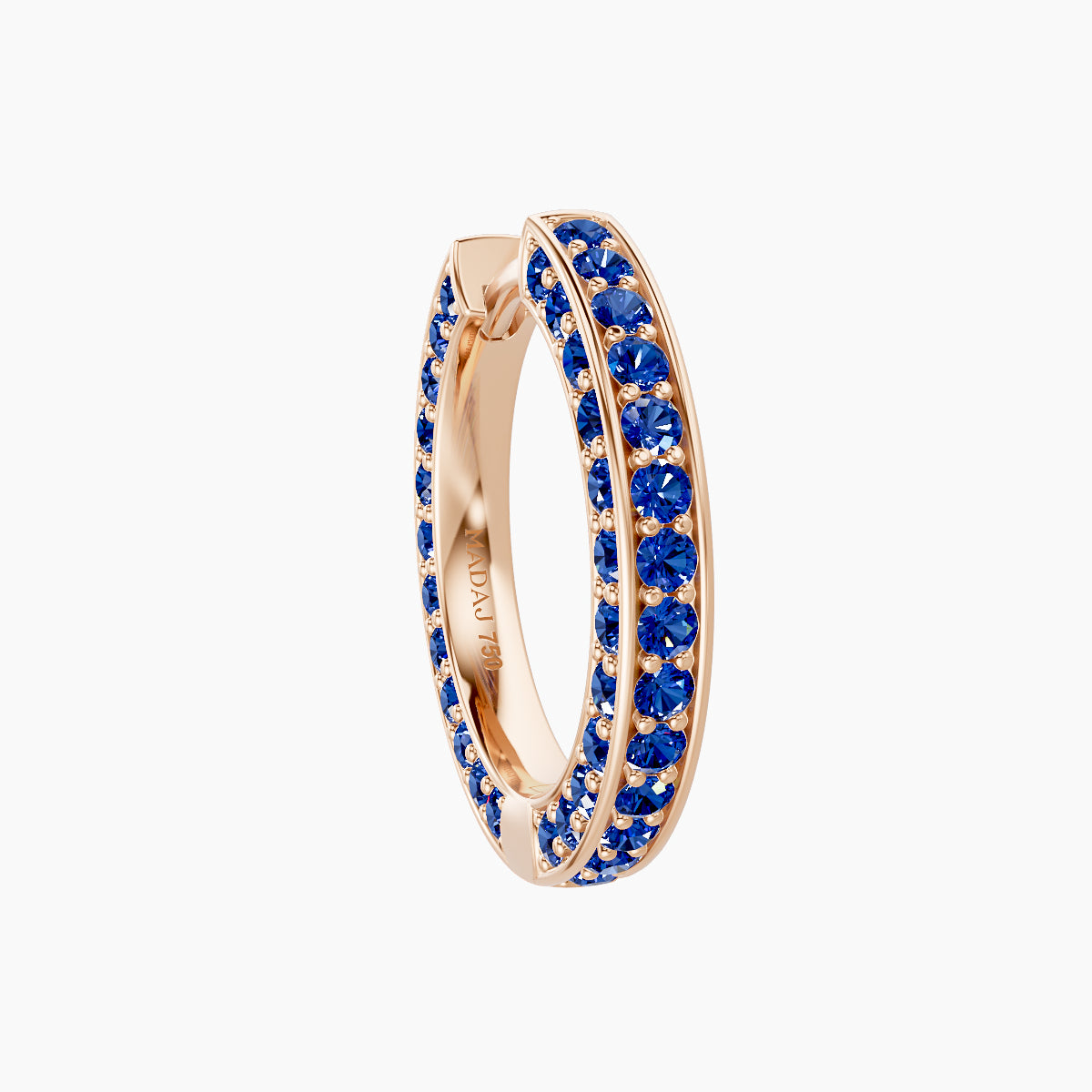 Damia | 18k Rose Gold 9.5 mm Sapphire Hoop Piercing