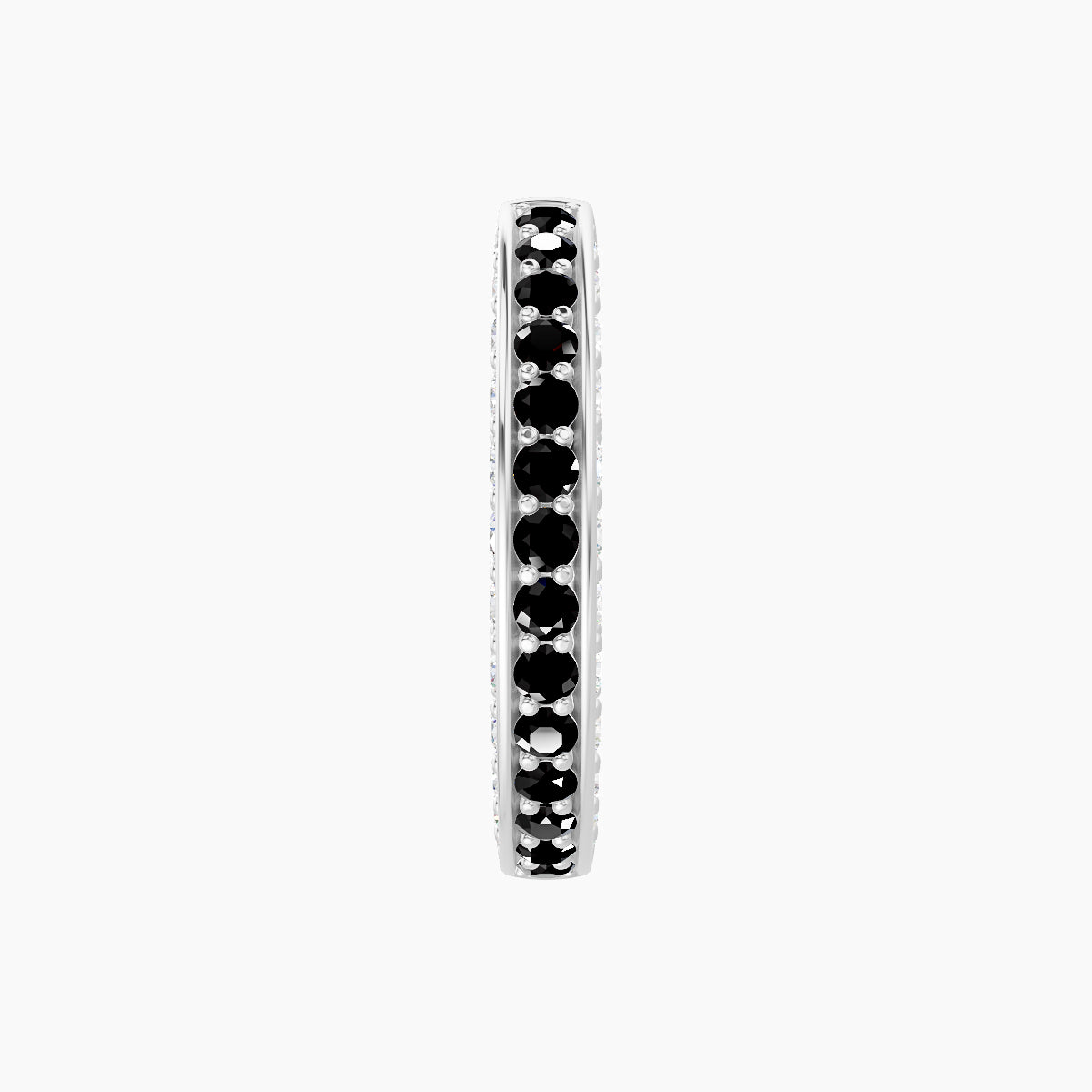 Damia | 18k White Gold 9.5 mm Black Diamond & Diamond Hoop Piercing