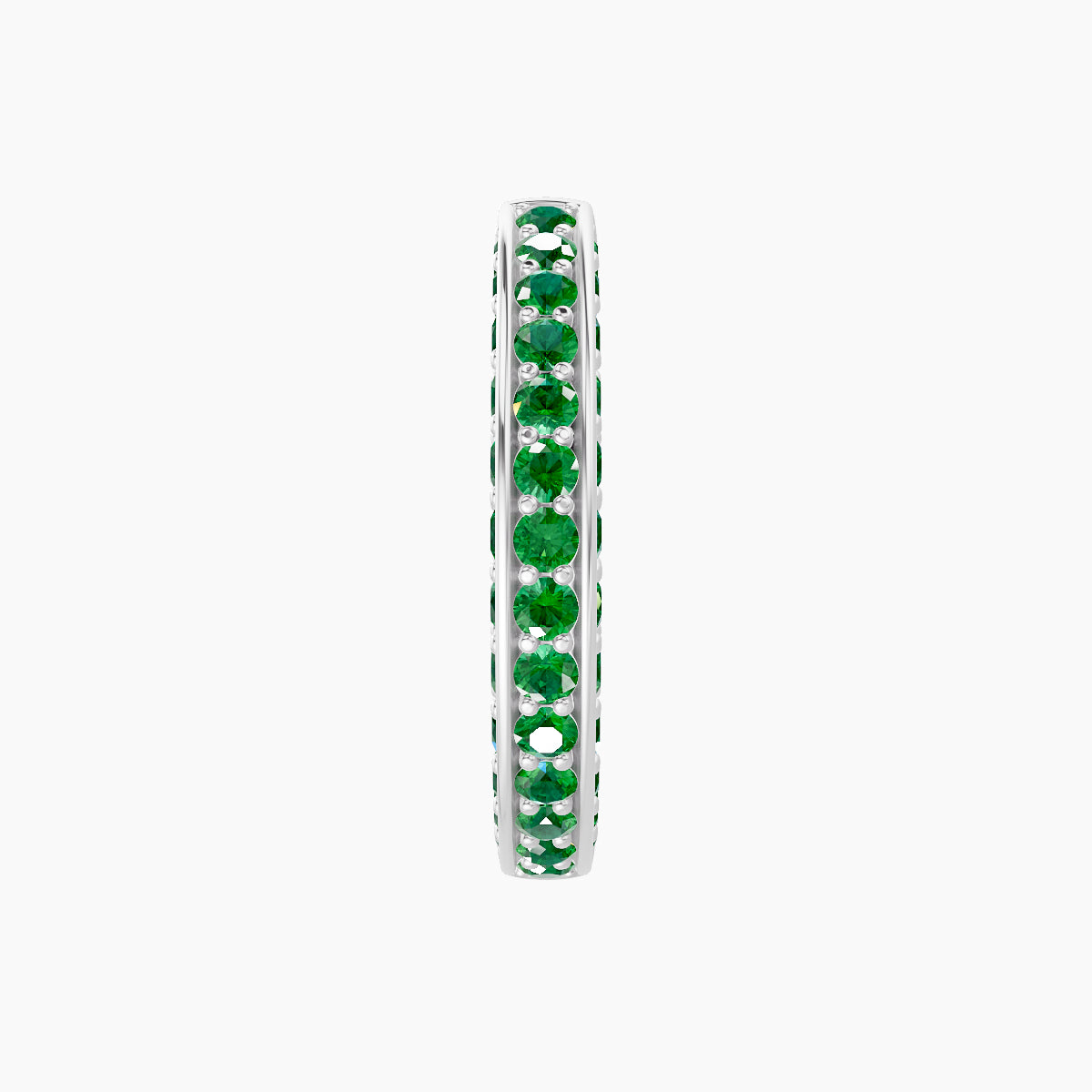 Damia | 18k White Gold 9.5 mm Emerald Hoop Piercing