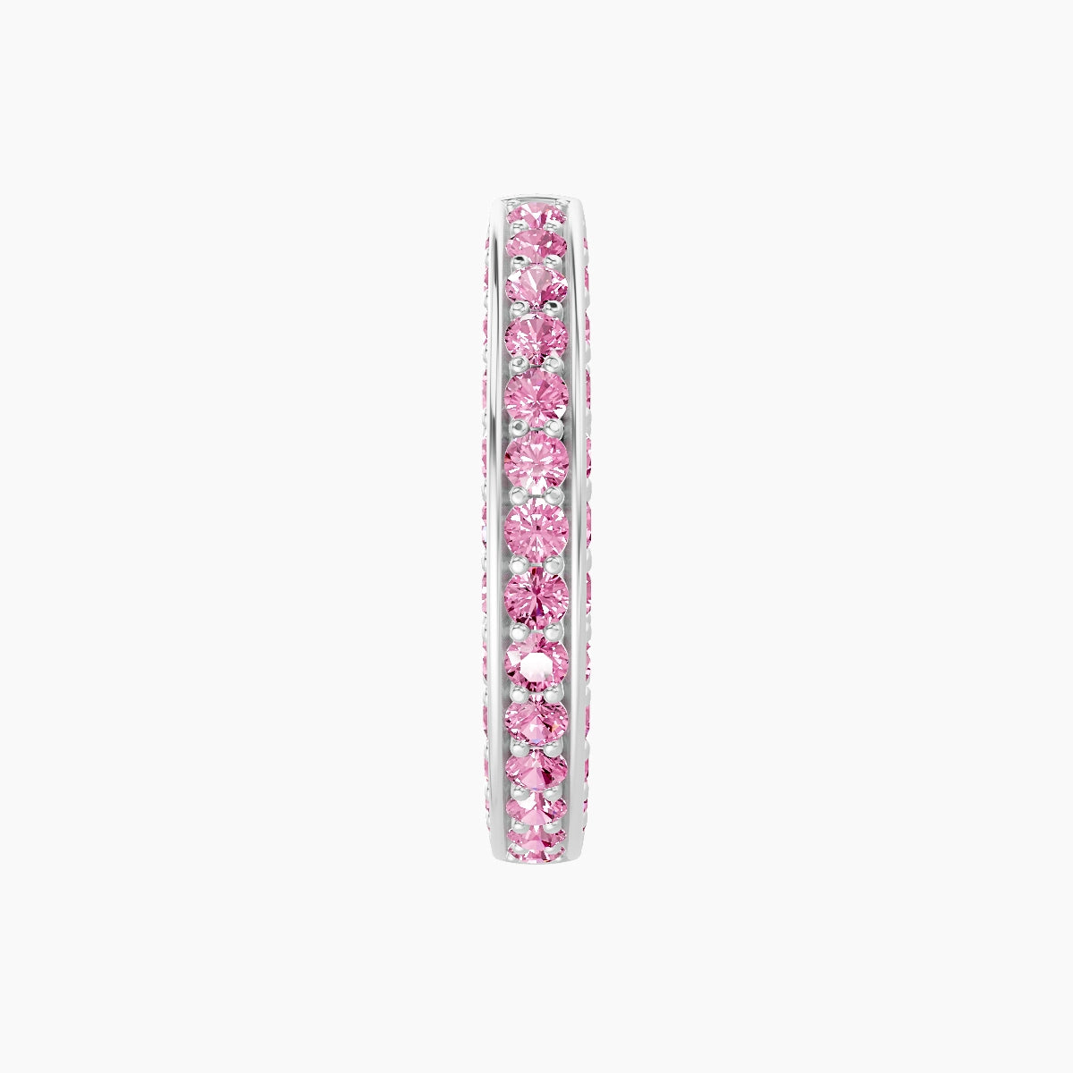 Damia | 18k White Gold 9.5 mm Pink Sapphire Hoop Piercing