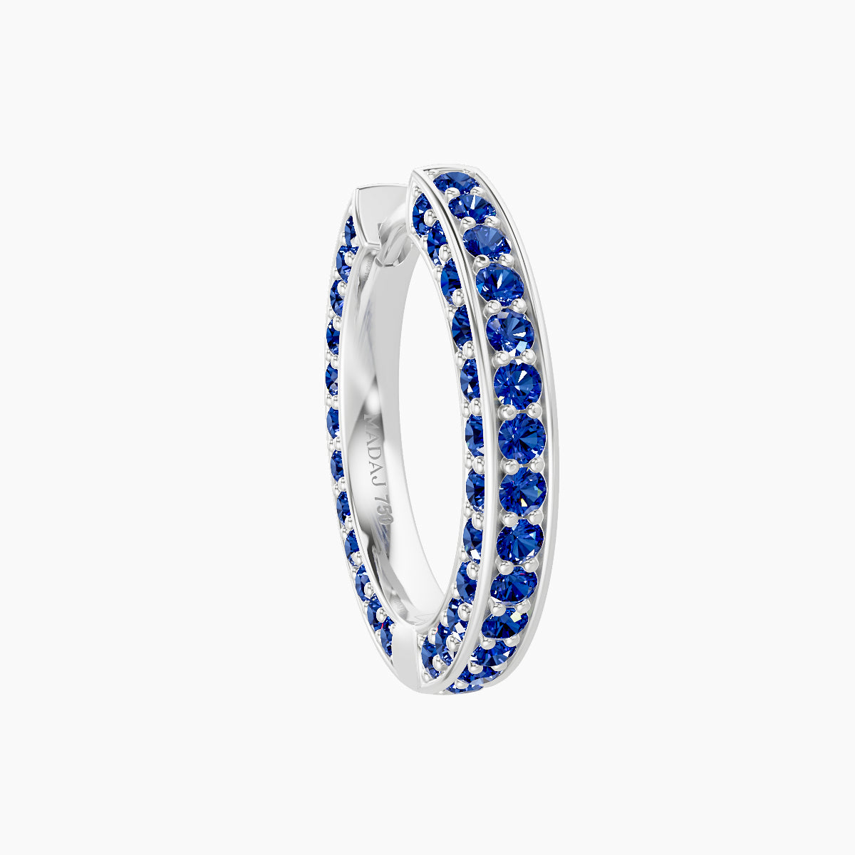 Damia | 18k White Gold 9.5 mm Sapphire Hoop Piercing