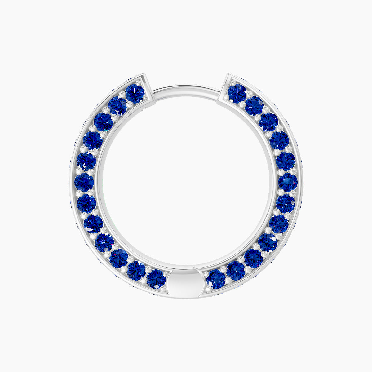 Damia | 18k White Gold 9.5 mm Sapphire Hoop Piercing