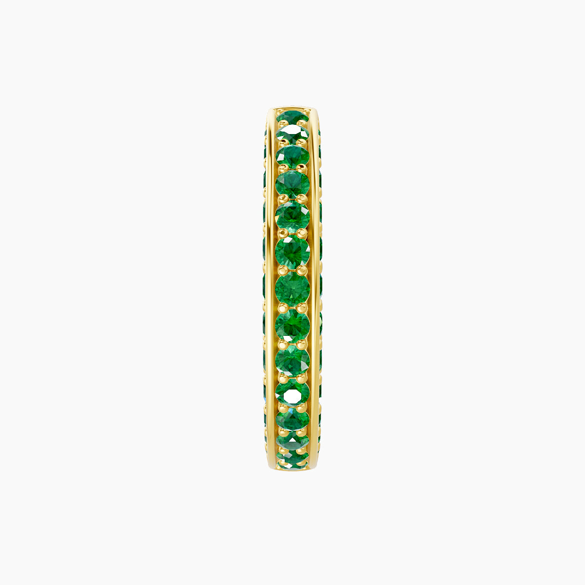 Damia | 18k Yellow Gold 9.5 mm Emerald Hoop Piercing