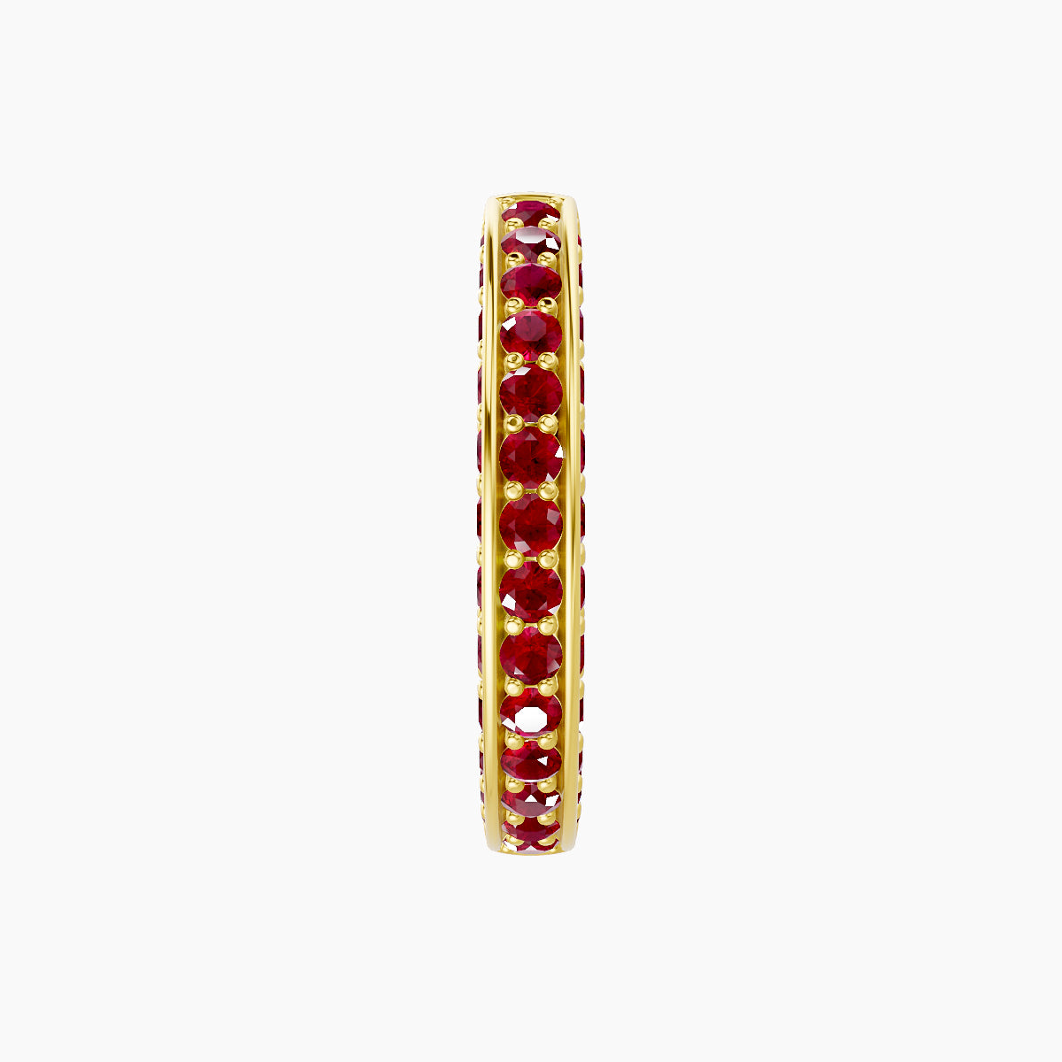 Damia | 18k Yellow Gold 9.5 mm Ruby Hoop Piercing