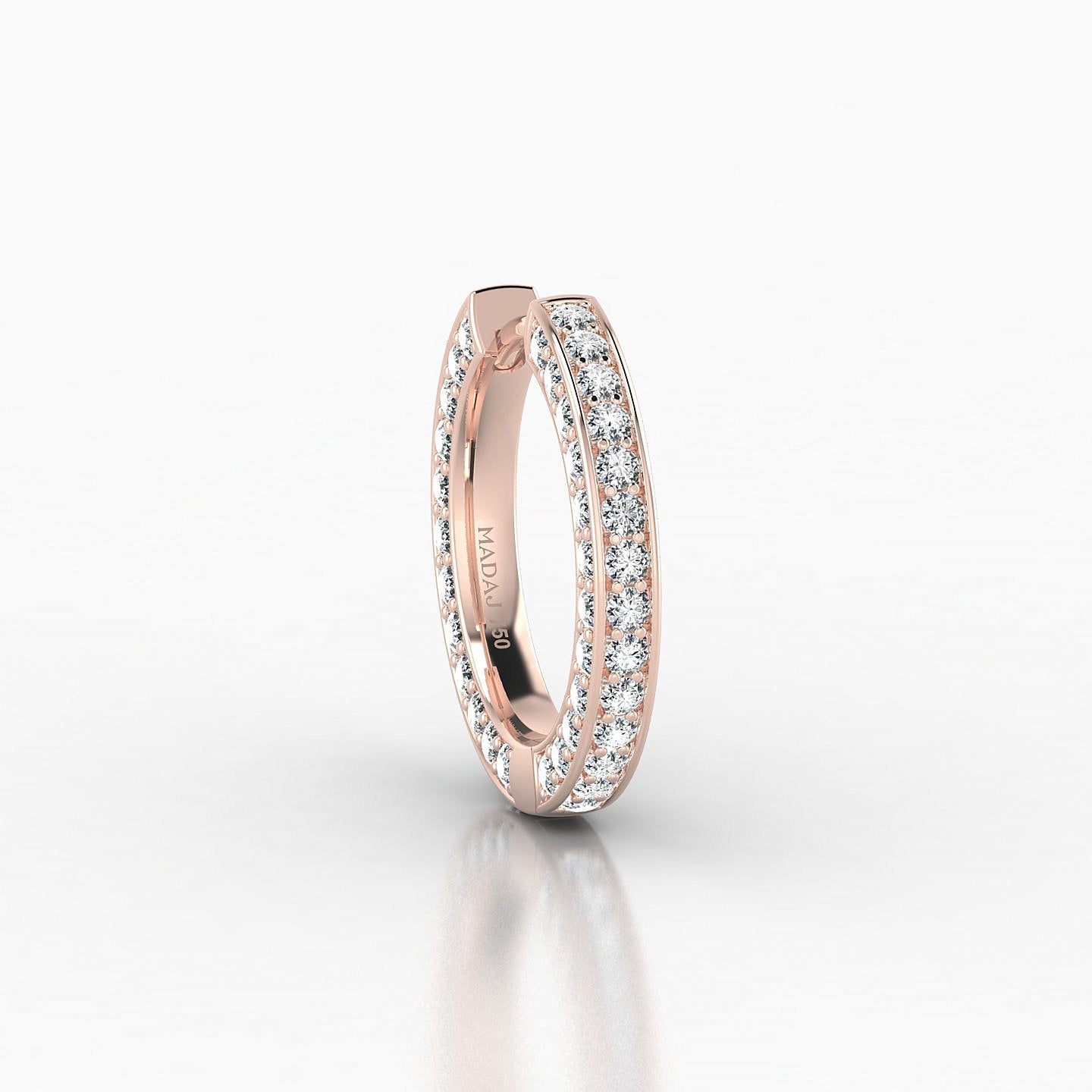 Damia | 18k Rose Gold 9.5 mm Diamond Hoop Piercing