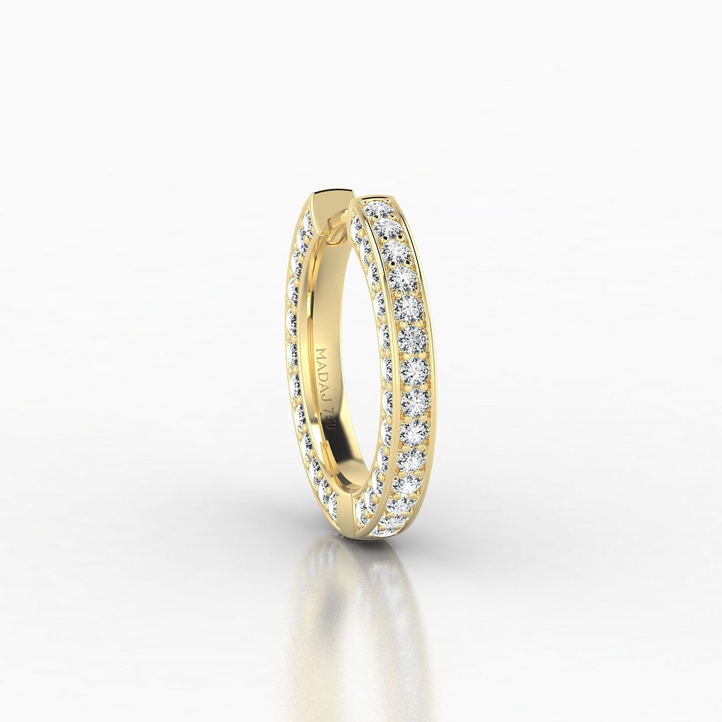 Damia | 18k Yellow Gold 9.5 mm Diamond Nose Ring Piercing