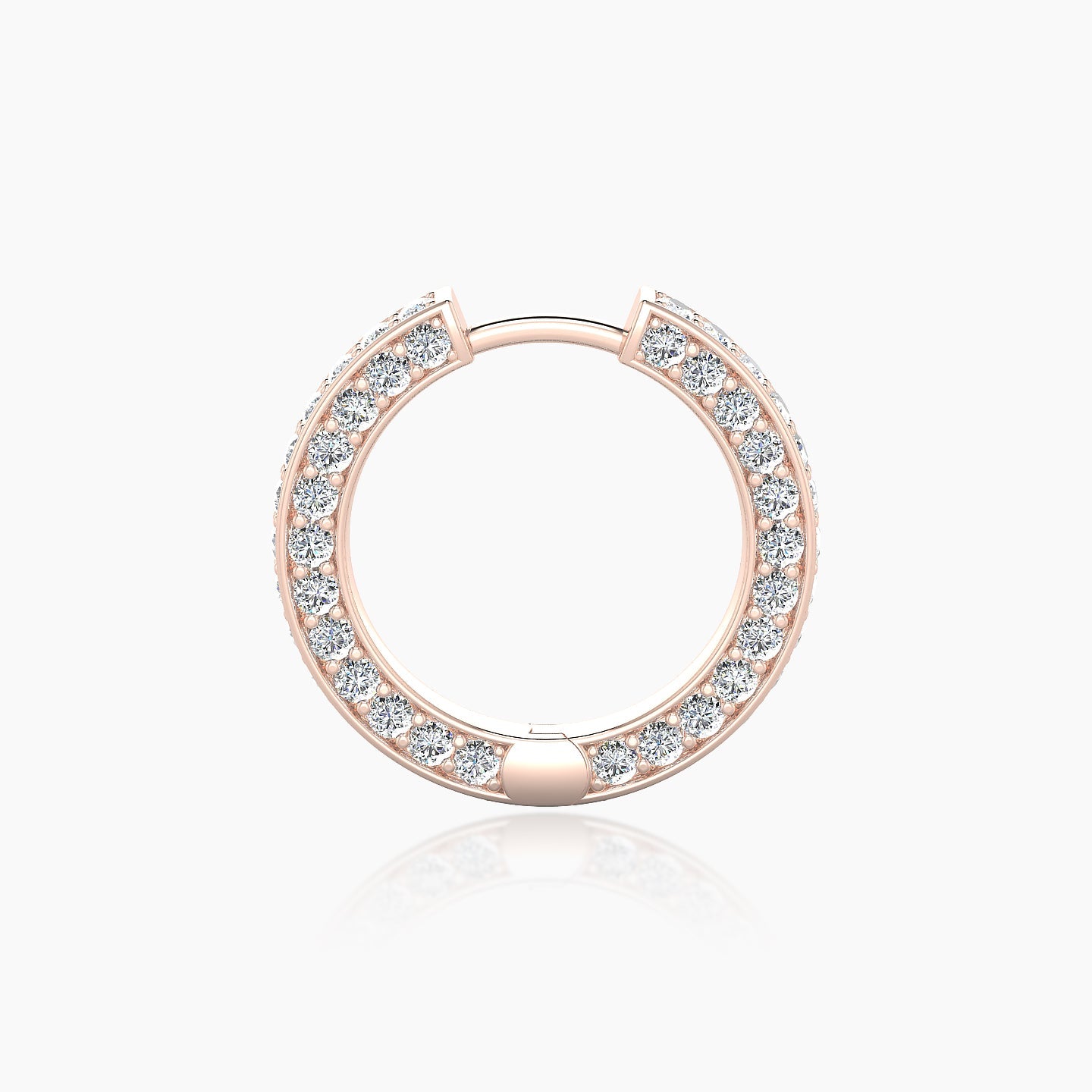 Damia | 18k Rose Gold 9.5 mm Diamond Nose Ring Piercing