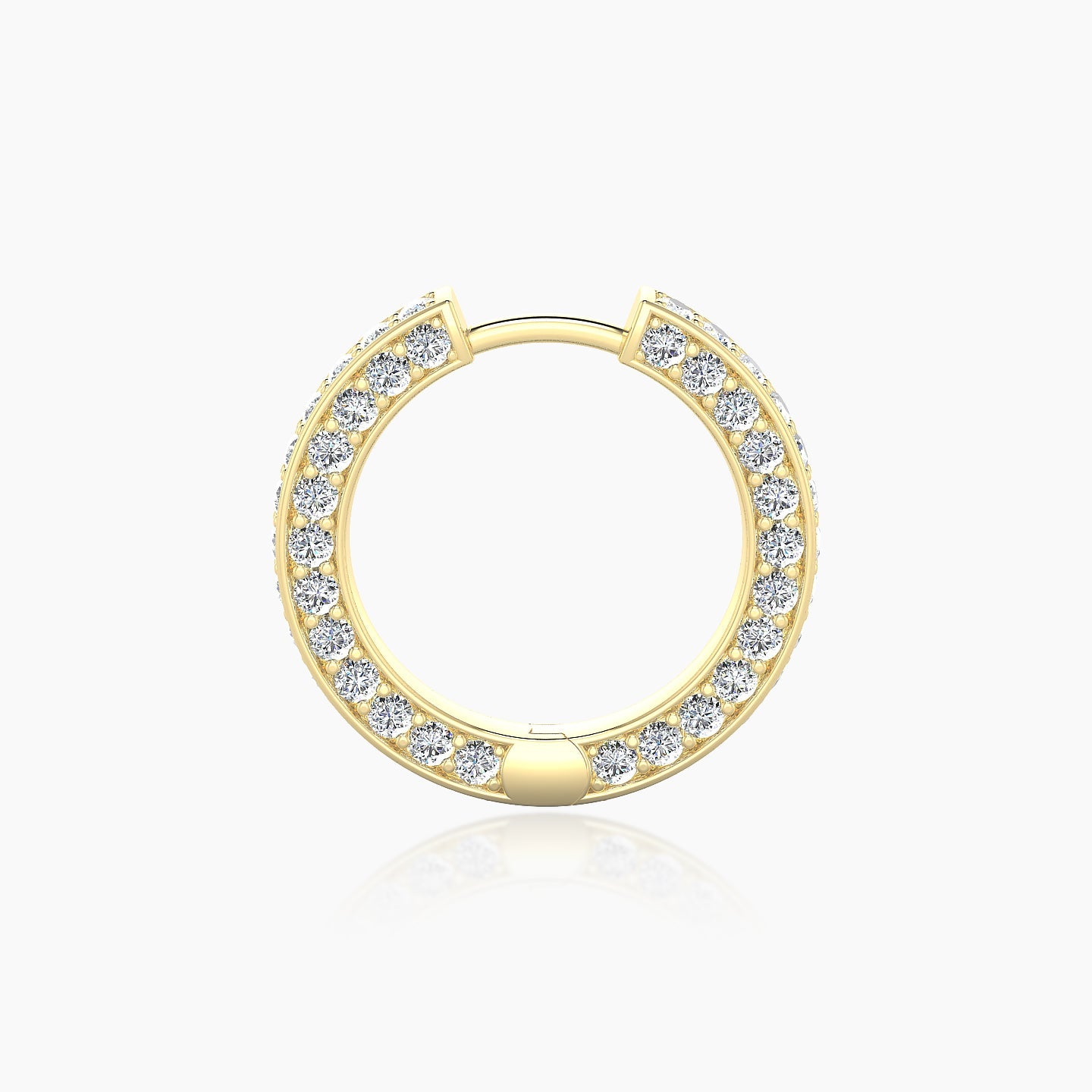 Damia | 18k Yellow Gold 9.5 mm Diamond Nose Ring Piercing