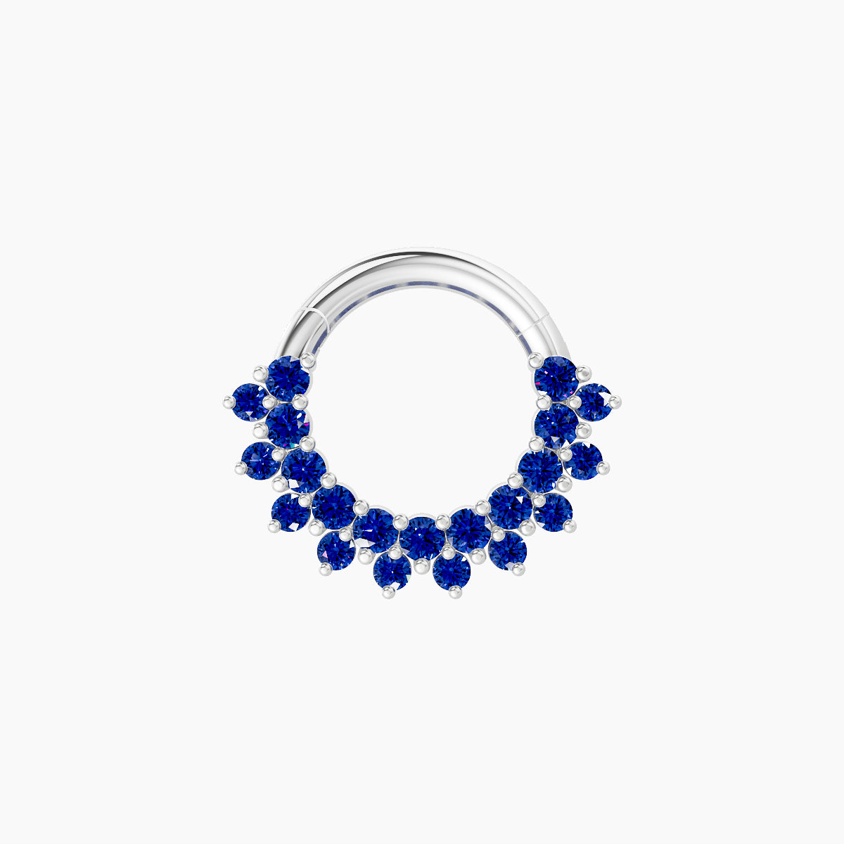Danae | 18k White Gold 6.5 mm Sapphire Daith Piercing