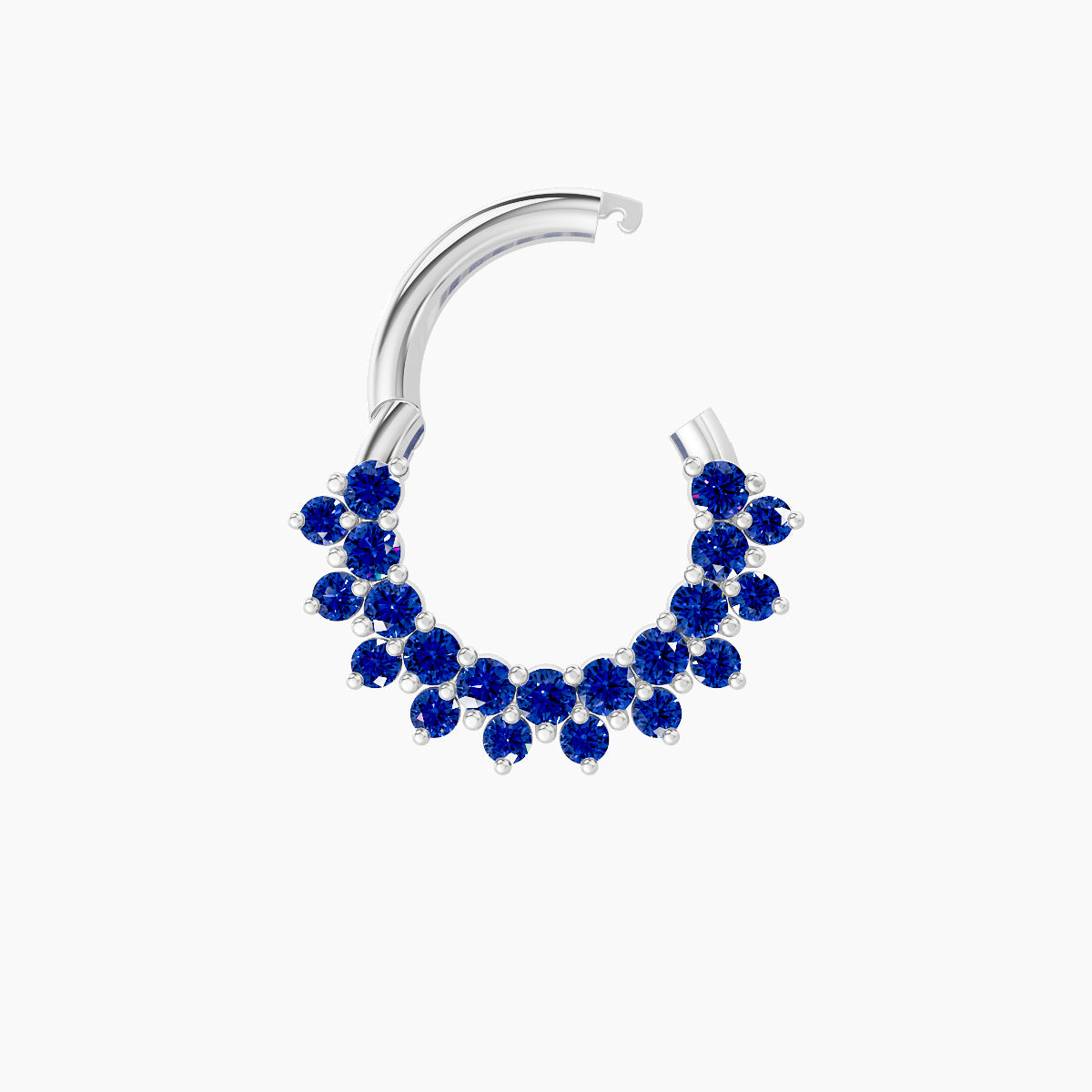 Danae | 18k White Gold 6.5 mm Sapphire Daith Piercing
