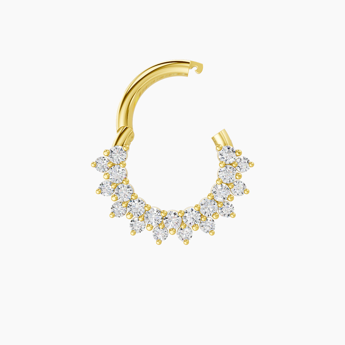Danae | 18k Yellow Gold 6.5 mm Diamond Daith Piercing