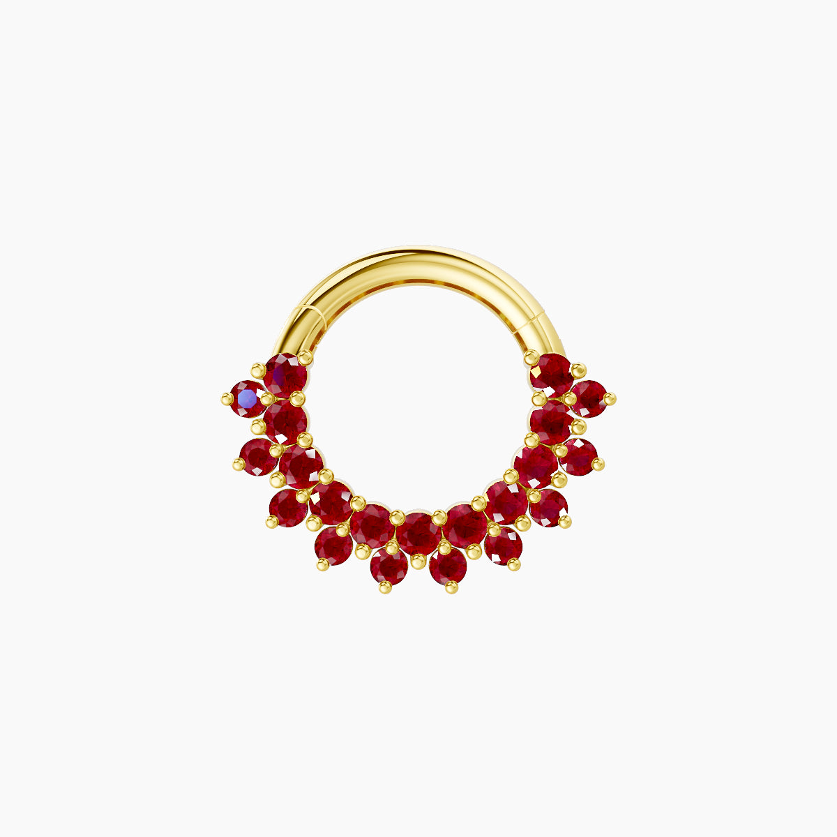 Danae | 18k Yellow Gold 6.5 mm Ruby Daith Piercing