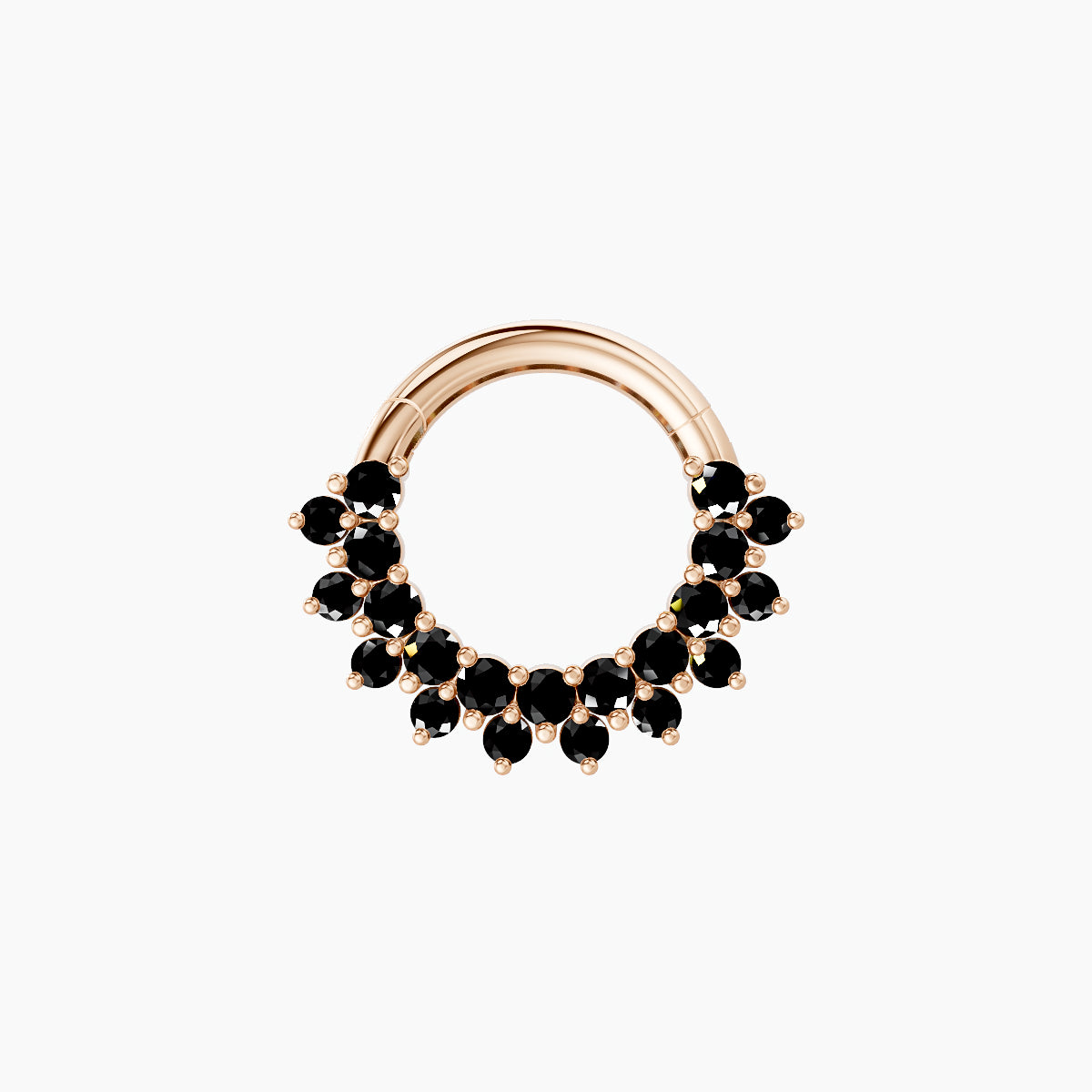 Danae | 18k Rose Gold 6.5 mm Black Diamond Septum Piercing