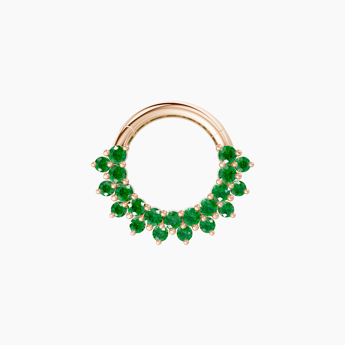 Danae | 18k Rose Gold 6.5 mm Emerald Septum Piercing