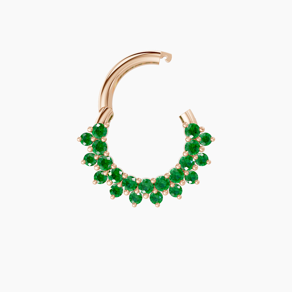 Danae | 18k Rose Gold 6.5 mm Emerald Septum Piercing