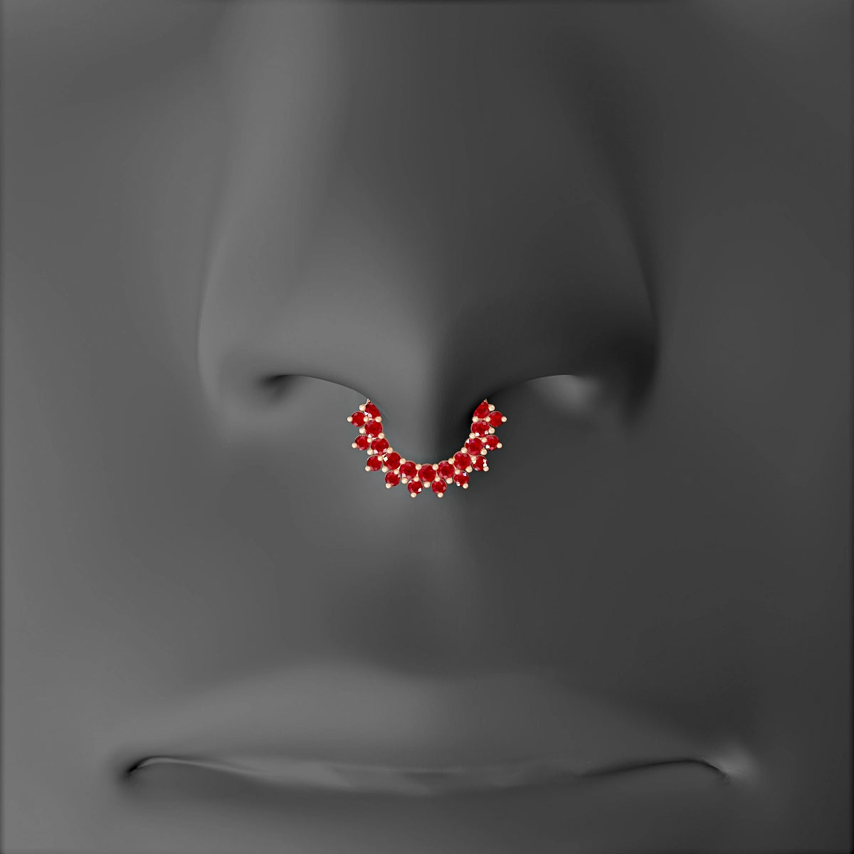 Danae | 18k Rose Gold 6.5 mm Ruby Septum Piercing