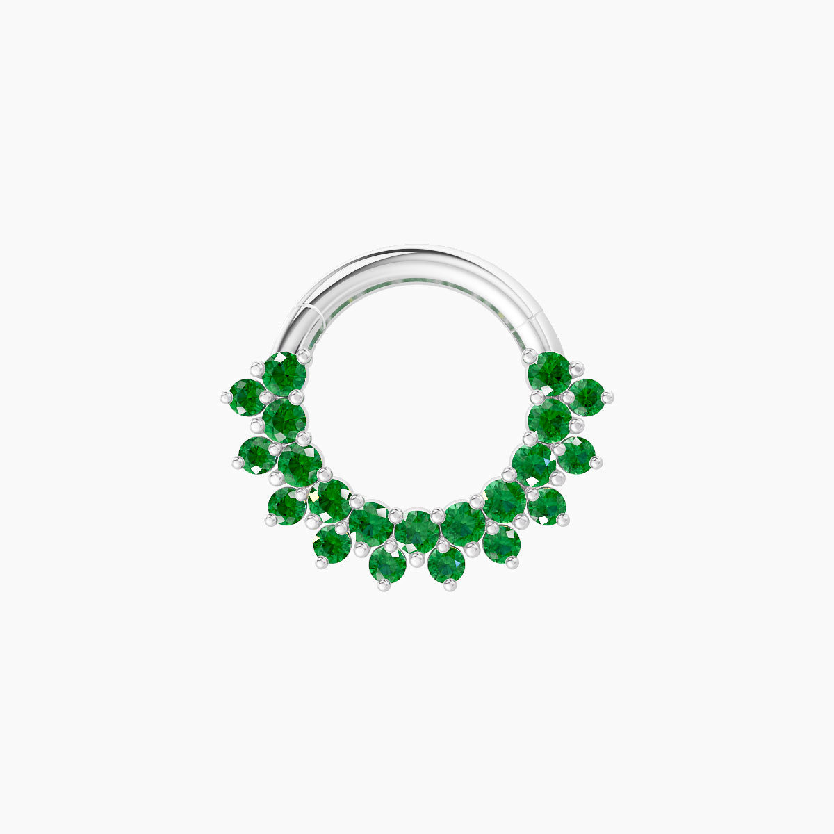 Danae | 18k White Gold 6.5 mm Emerald Septum Piercing