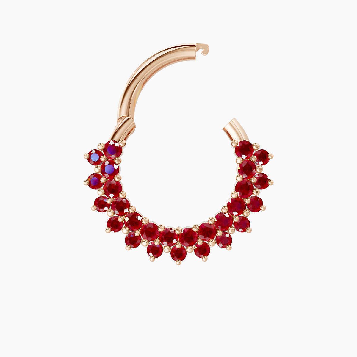 Danae | 18k Rose Gold 8 mm Ruby Daith Piercing