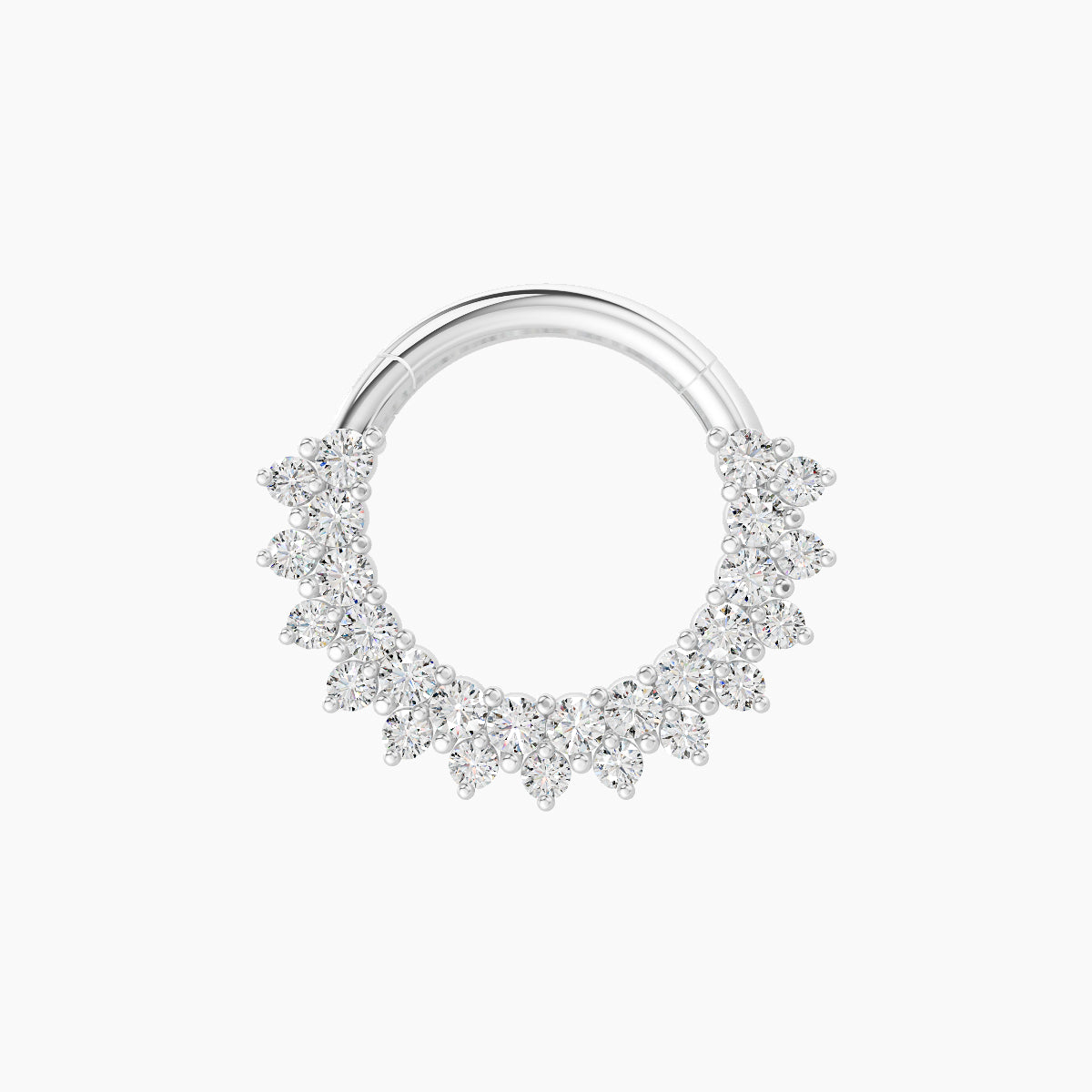 Danae | 18k White Gold 8 mm Diamond Daith Piercing