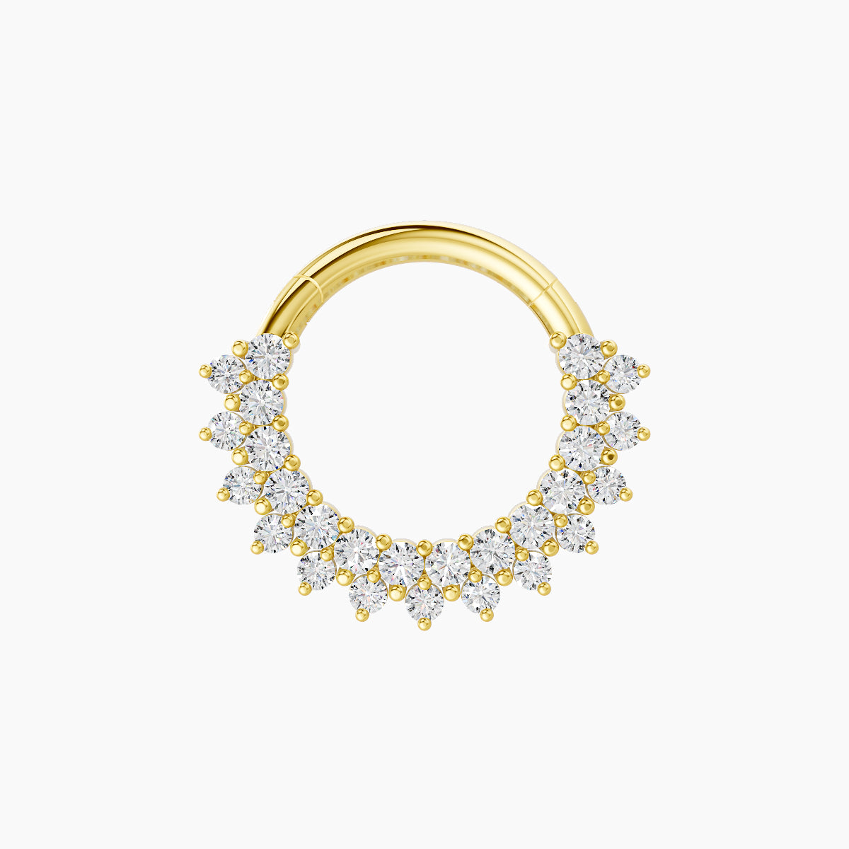 Danae | 18k Yellow Gold 8 mm Diamond Daith Piercing
