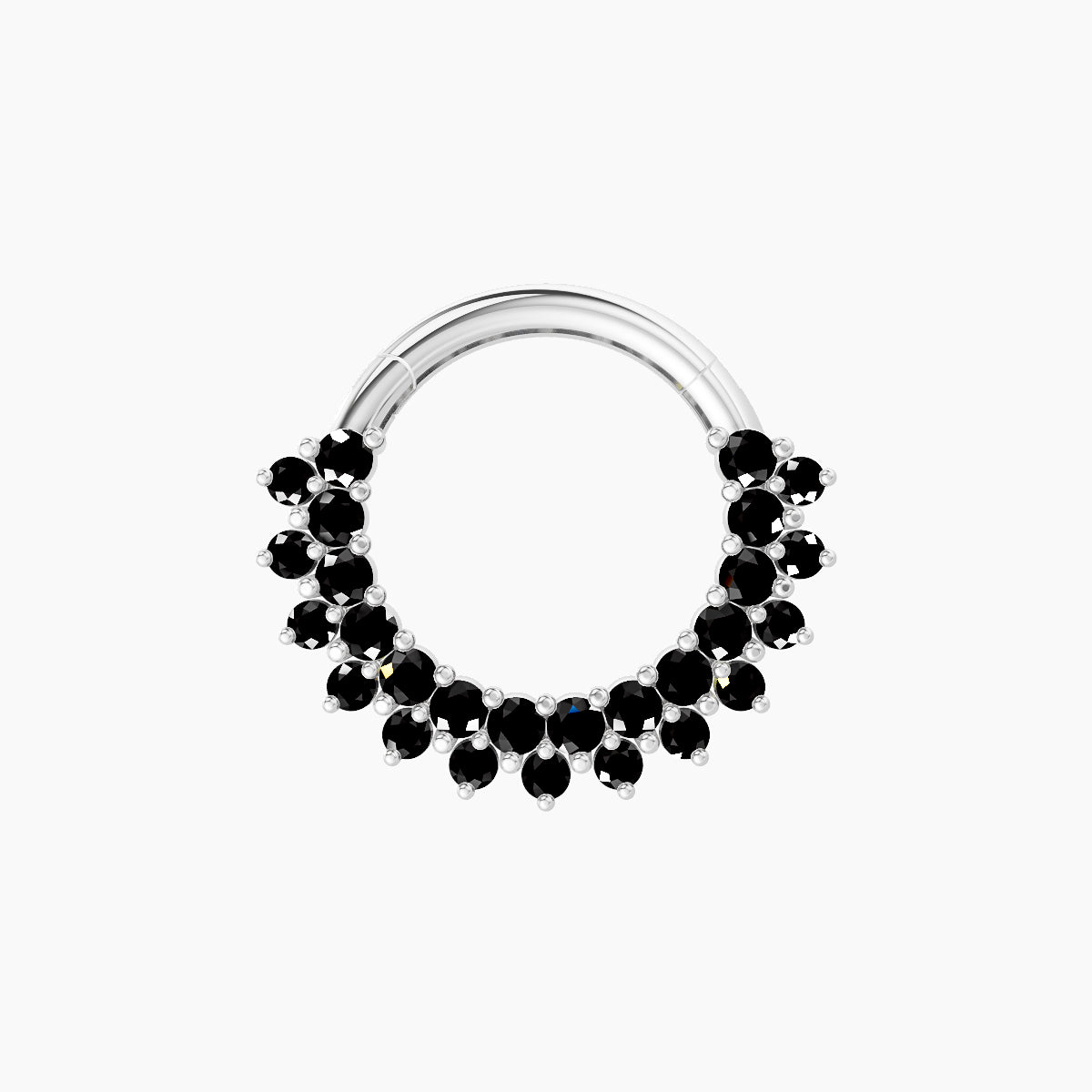 Danae | 18k White Gold 8 mm Black Diamond Septum Piercing