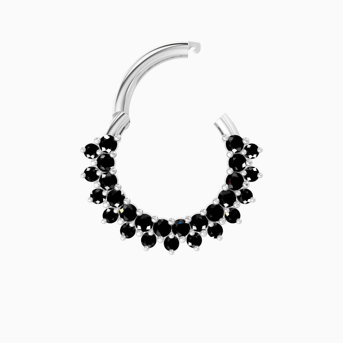 Danae | 18k White Gold 8 mm Black Diamond Septum Piercing