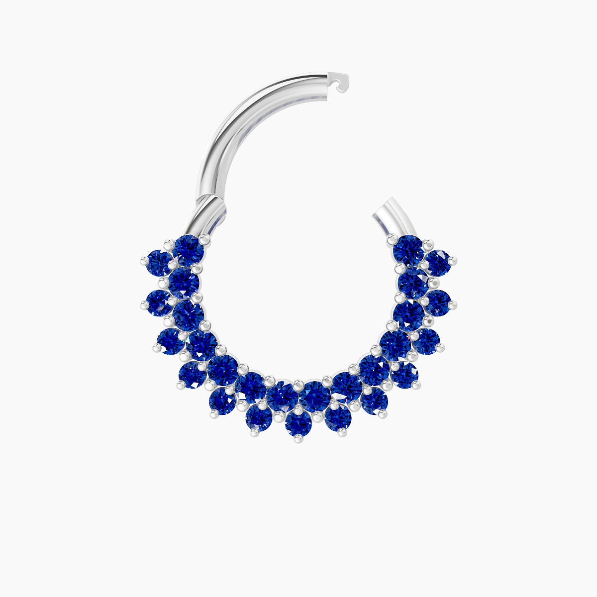 Danae | 18k White Gold 8 mm Sapphire Septum Piercing