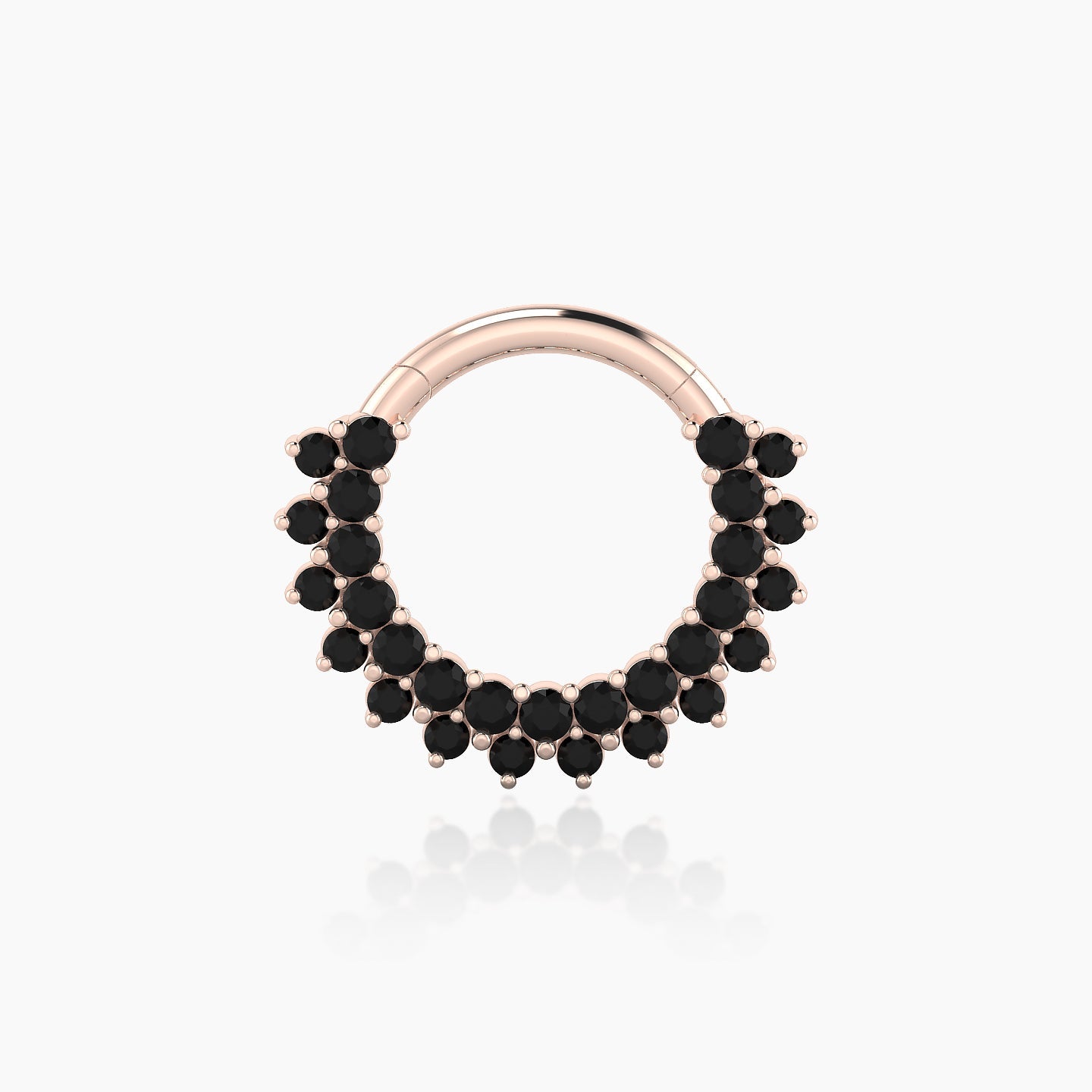 Danae | 18k Rose Gold 8 mm Black Diamond Septum Piercing