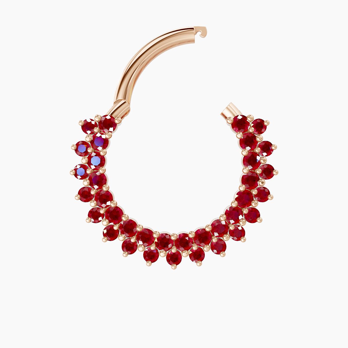 Danae | 18k Rose Gold 9.5 mm Ruby Daith Piercing