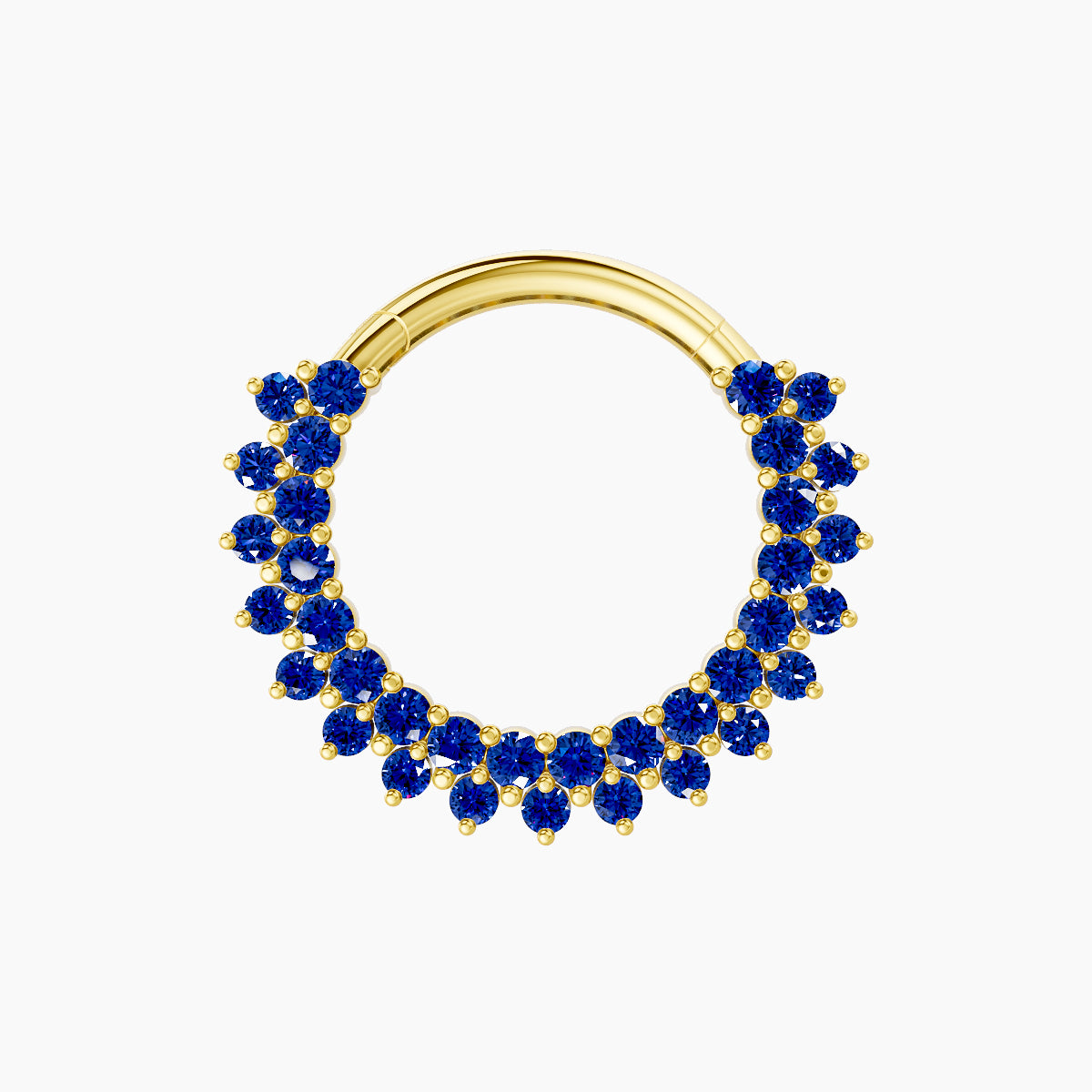 Danae | 18k Yellow Gold 9.5 mm Sapphire Daith Piercing