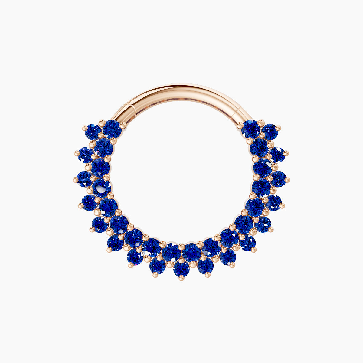 Danae | 18k Rose Gold 9.5 mm Sapphire Septum Piercing