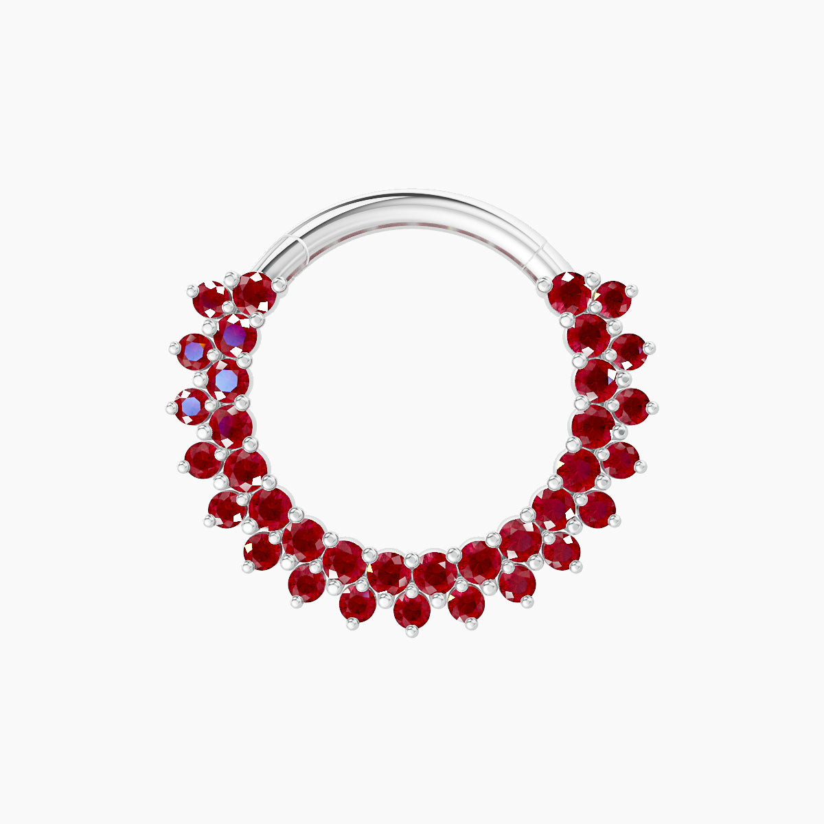 Danae | 18k White Gold 9.5 mm Ruby Septum Piercing