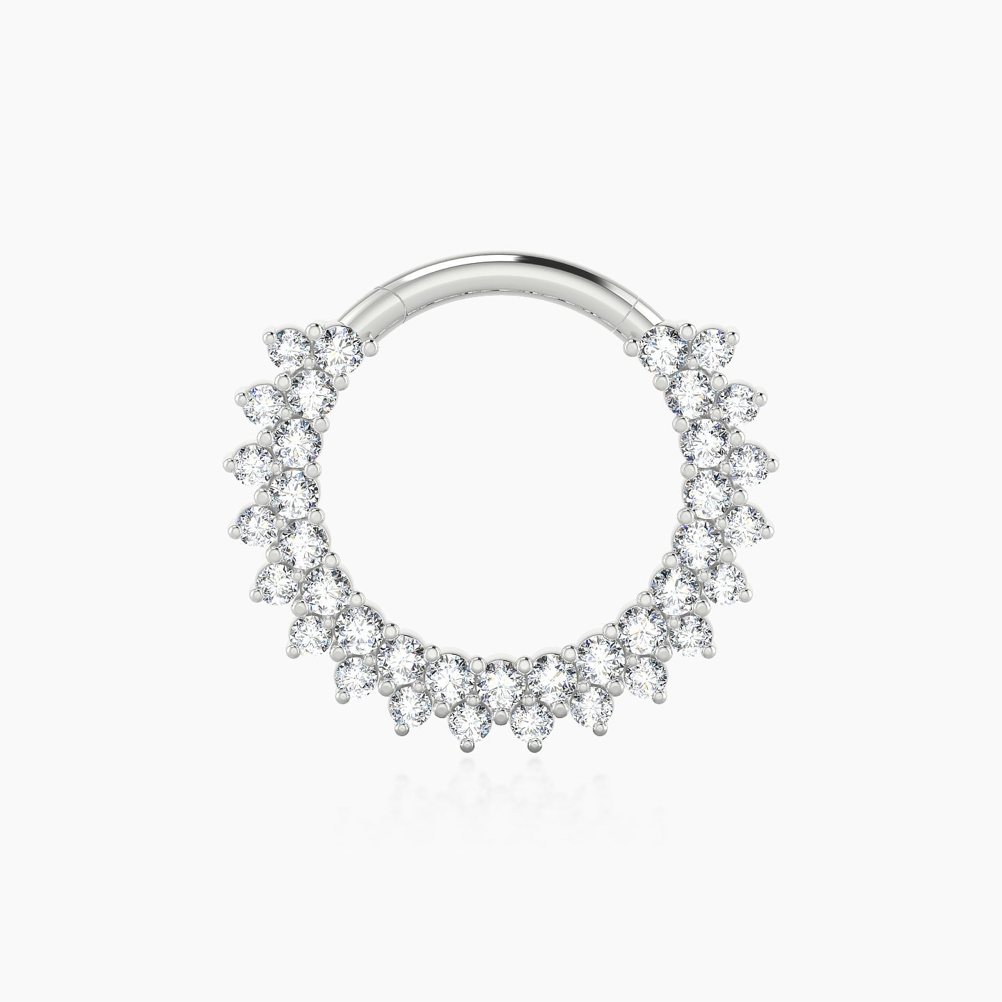 Danae | 18k White Gold 9.5 mm Diamond Septum Piercing