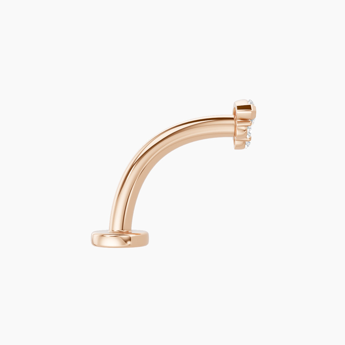 Danu | 18k Rose Gold 5 mm 10 mm Diamond Floating Navel Piercing