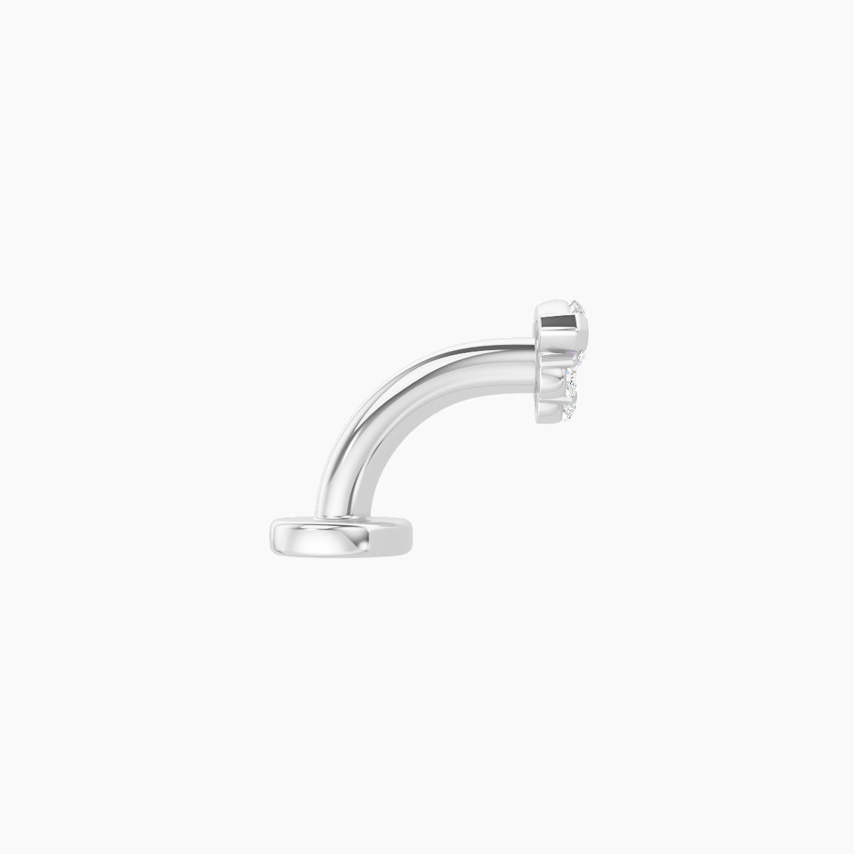 Danu | 18k White Gold 5 mm 6 mm Diamond Floating Navel Piercing