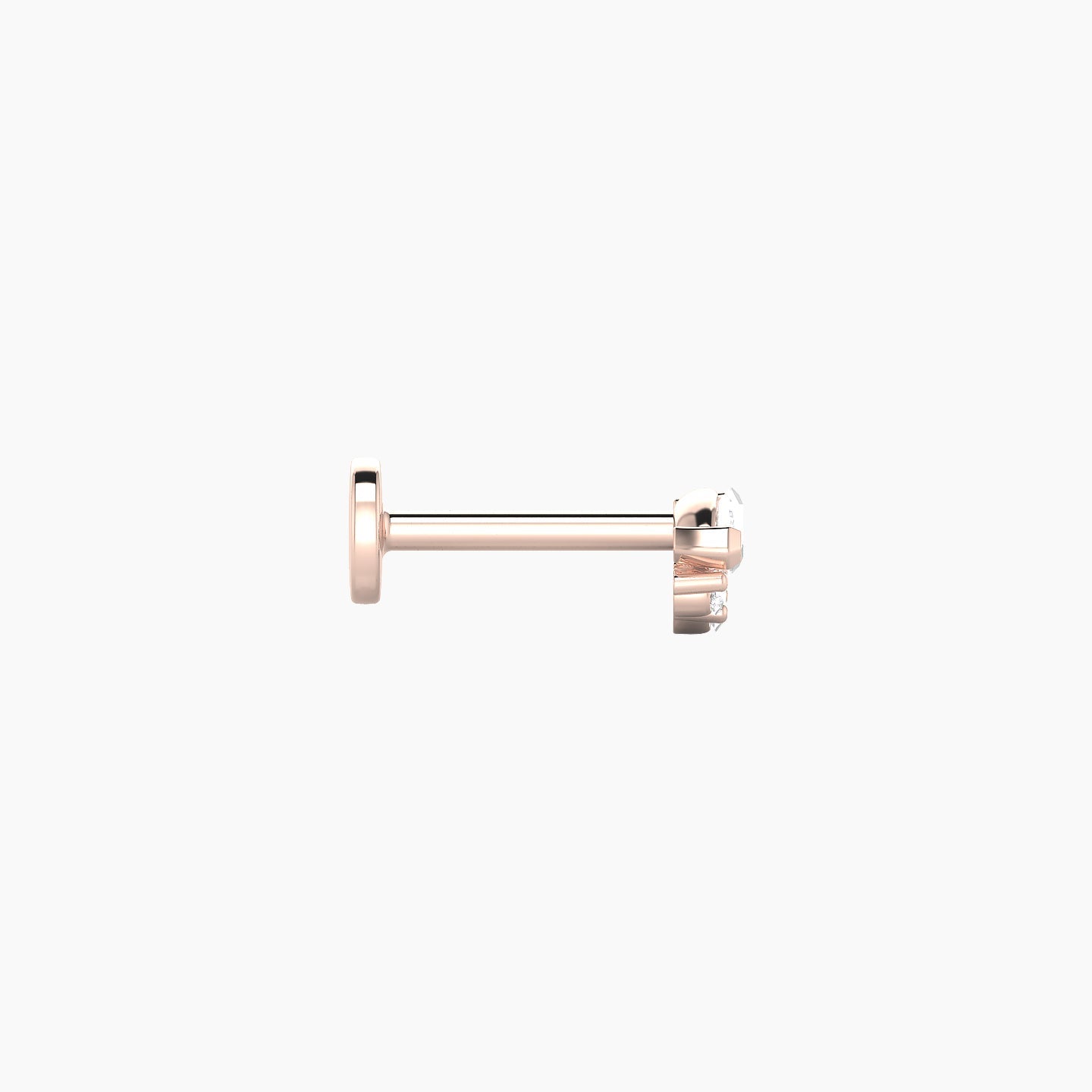 Danu | 18k Rose Gold 5 mm 6.5 mm Diamond Piercing