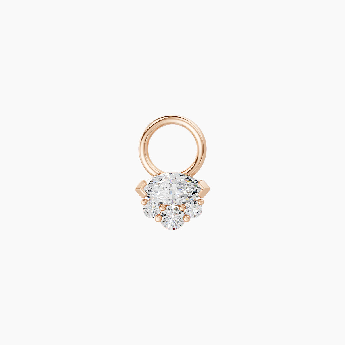 Danu | 18k Rose Gold 5 mm Diamond Charm