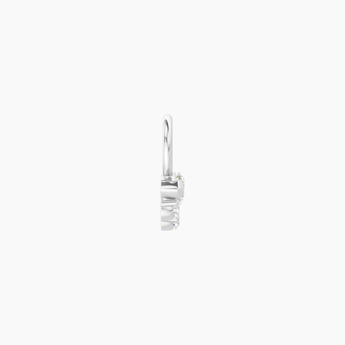 Danu | 18k White Gold 5 mm Diamond Charm