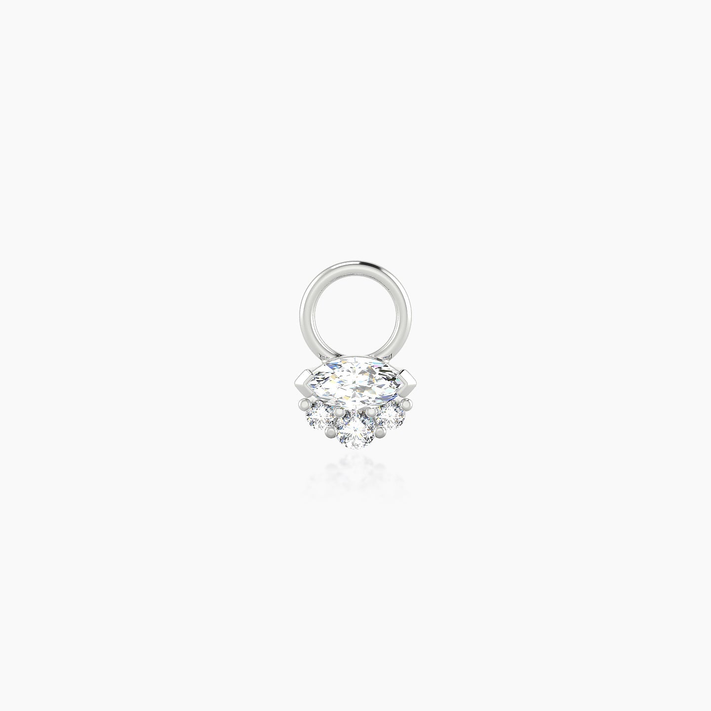 Danu | 18k White Gold 5 mm Diamond Charm