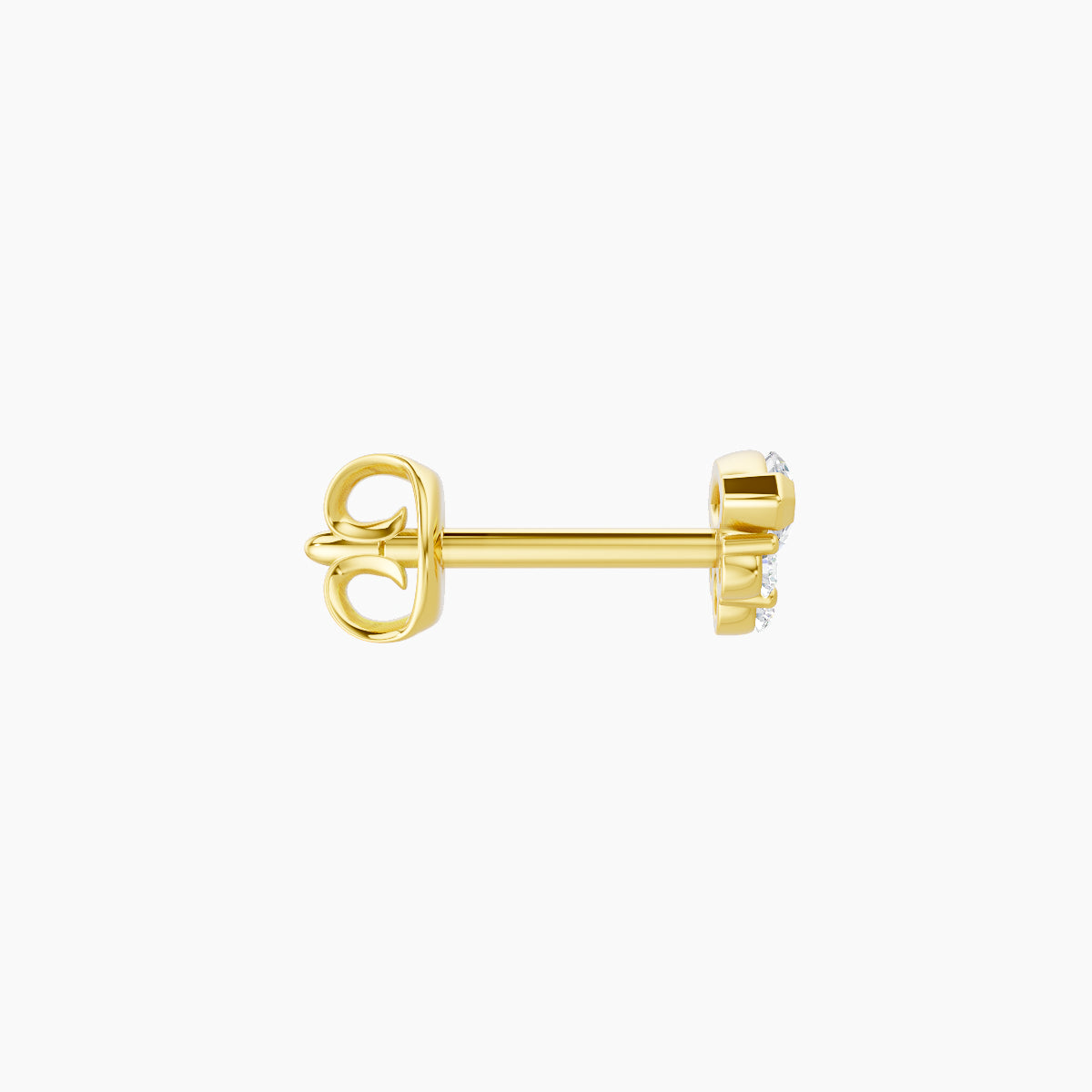 Danu | 18k Yellow Gold 5 mm Diamond Earring