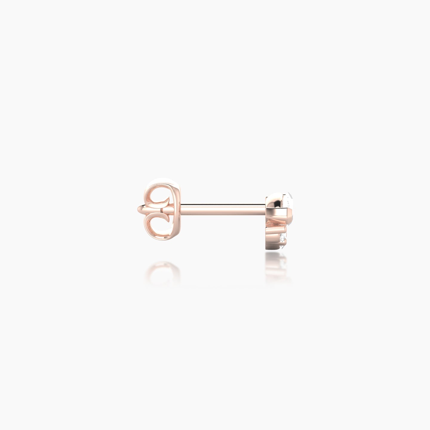 Danu | 18k Rose Gold 5 mm Diamond Earring