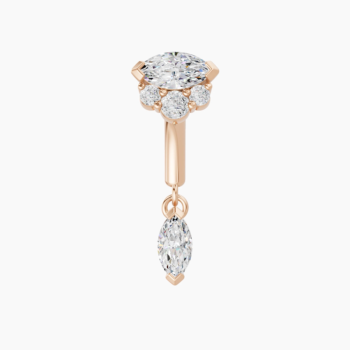 Danu | 18k Rose Gold 6 mm Diamond Rook Piercing