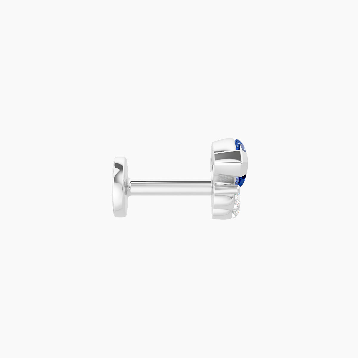 Danu | 18k White Gold 5 mm 7 mm Sapphire & Diamond Nose Piercing