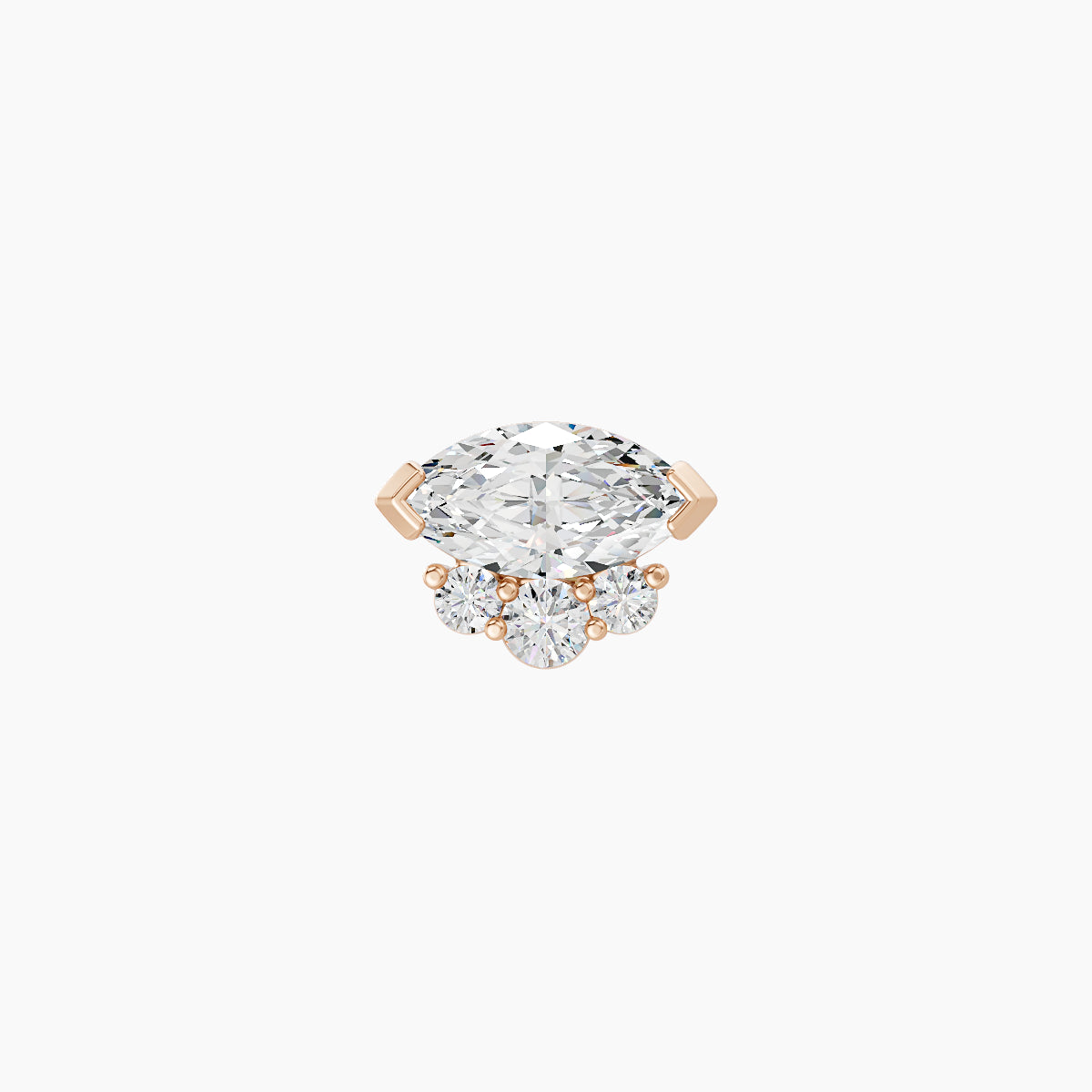 Danu | 18k Rose Gold 7 mm 5 mm Diamond Piercing