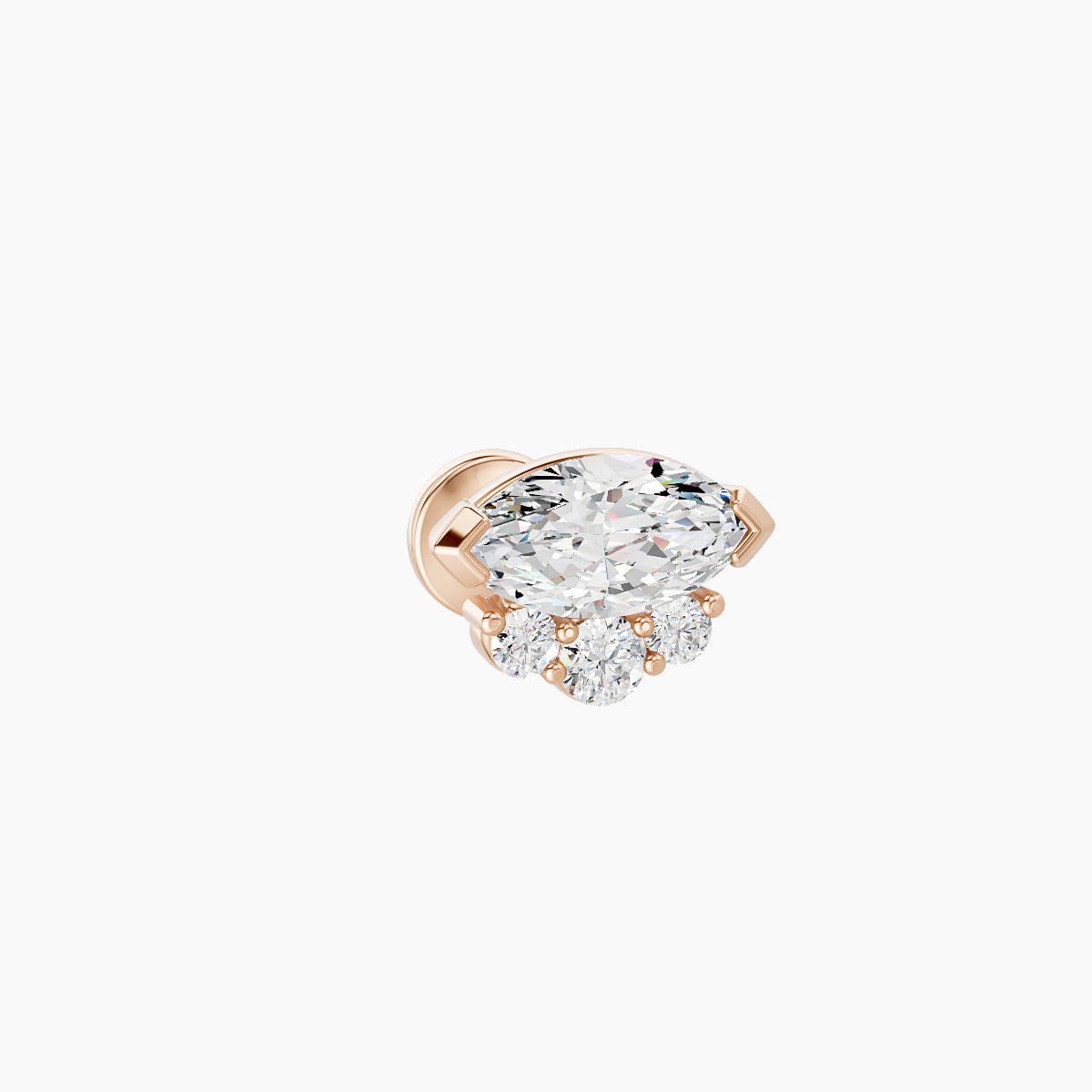 Danu | 18k Rose Gold 7 mm 5 mm Diamond Piercing