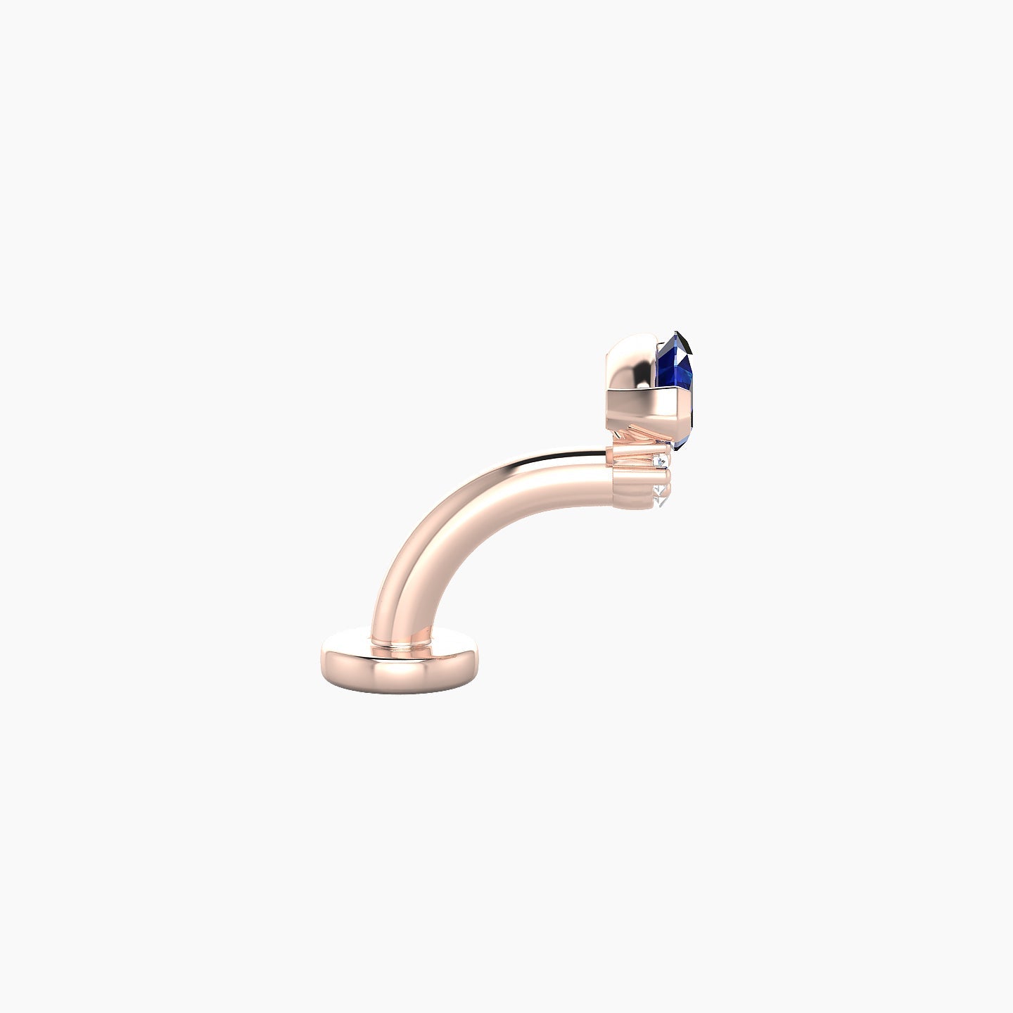 Danu | 18k Rose Gold 6 mm 7 mm Sapphire & Diamond Floating Navel Piercing